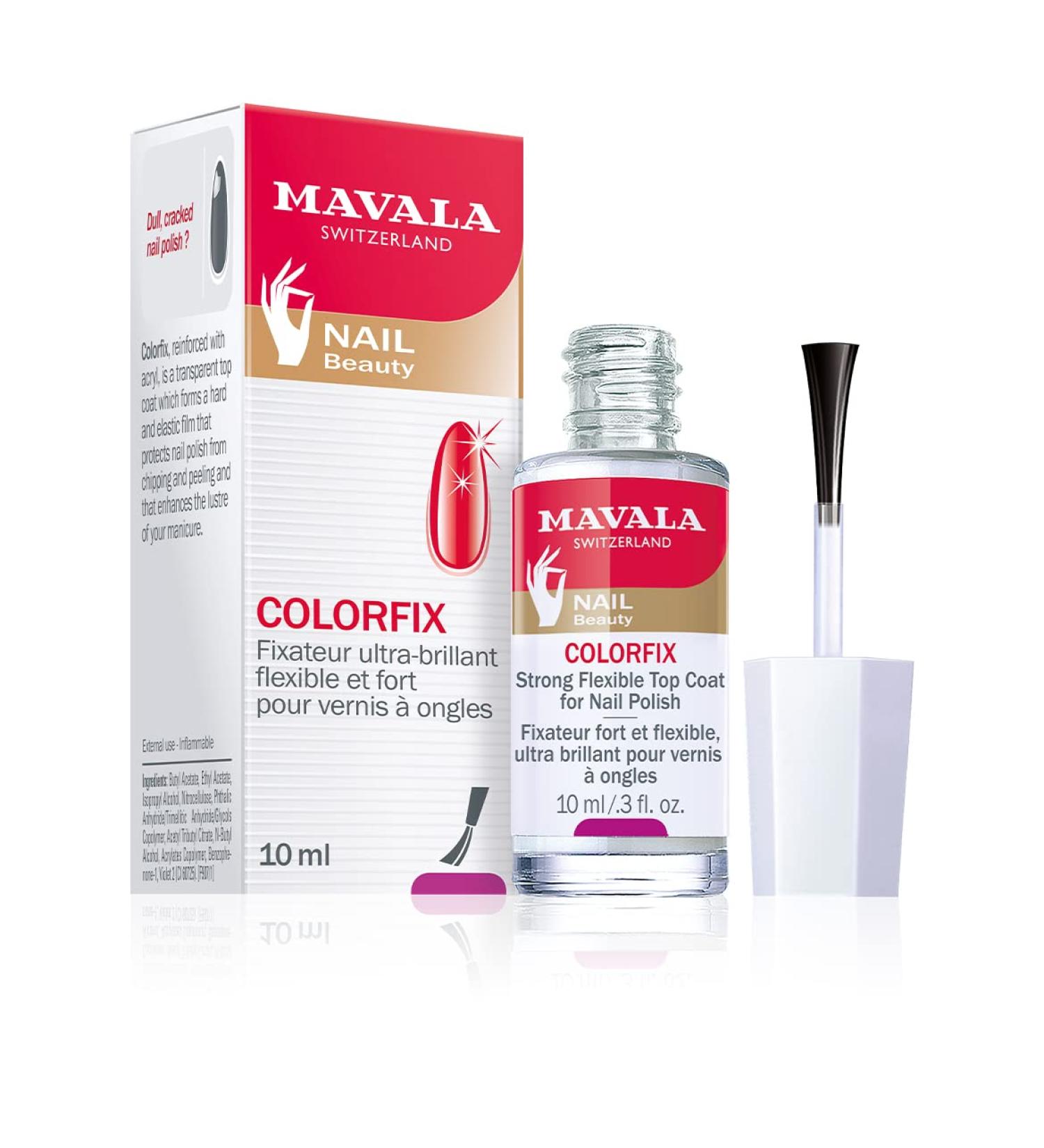 MAVALA Colorfix Top Coat | Strong & Flexible | Long-Lasting Manicures | Combat Chipping | Brilliant Sheen | 0.3 oz - Buy Online on SooperMarket.com