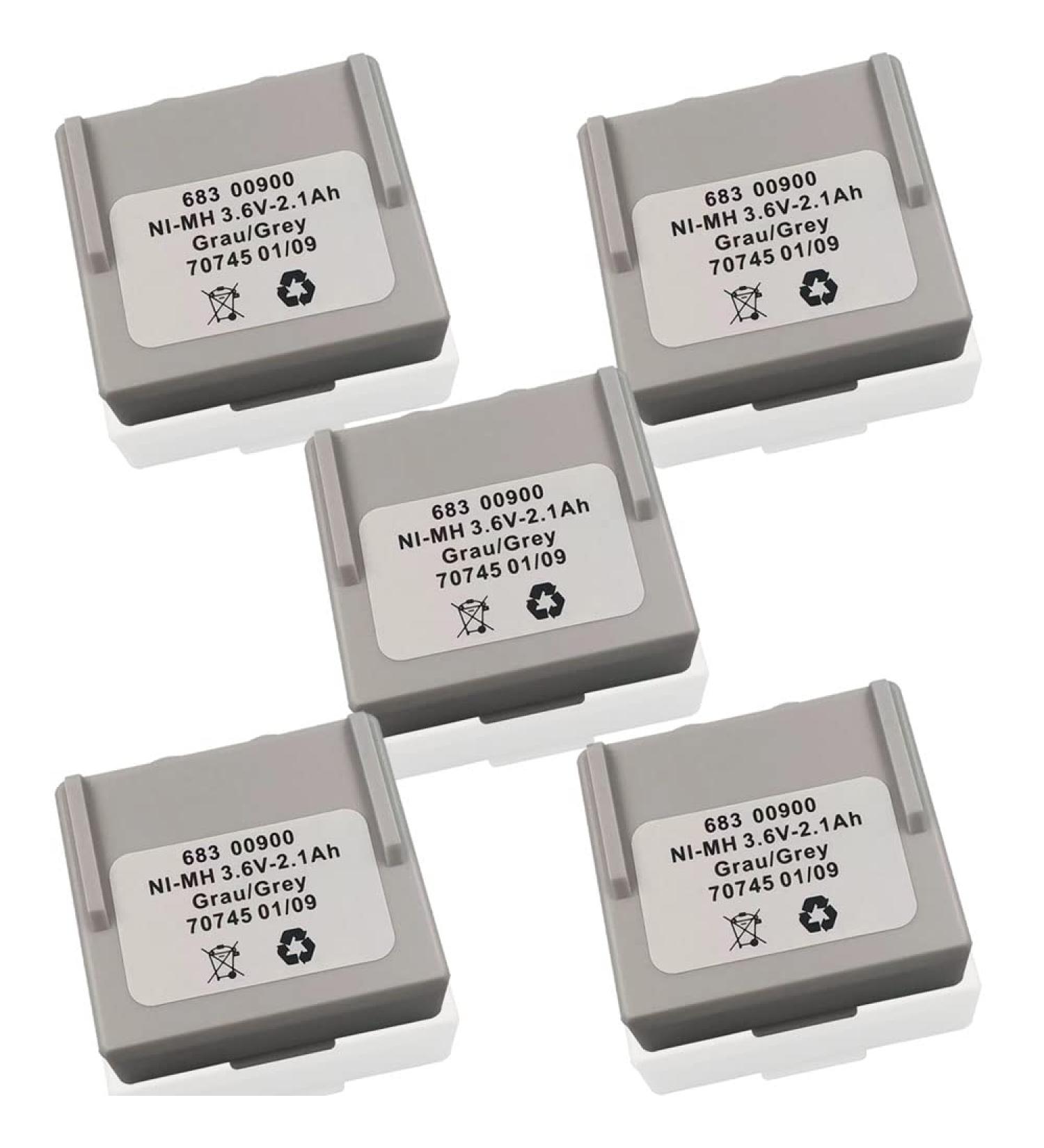 Buy (Pack of 5) 3.6V 68300900 2100mAh Rechargeable Ni-MH Batteries for Crane Remote Controls - International Shipping Available - Buy Online on SooperMarket.com
