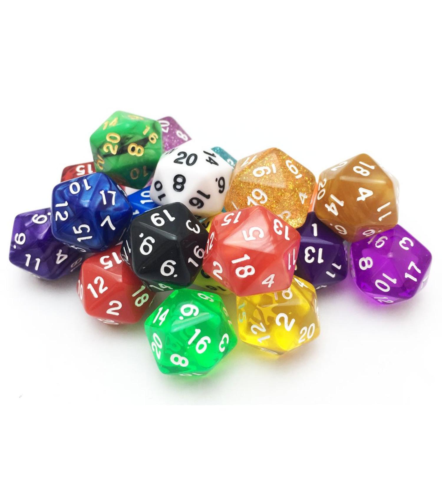 SmartDealsPro 10-Pack D20 Polyhedral Dice for DND RPG MTG - Color 1 - Buy Online on SooperMarket.com