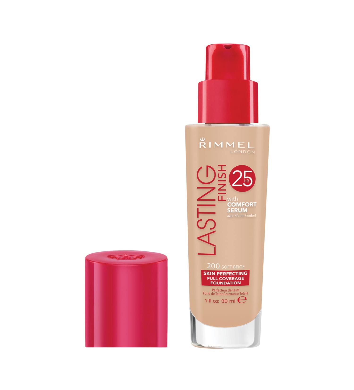 Rimmel London - Lasting 25HR Finish Foundation - Packaging May Vary Soft Beige - 200 - Buy Online on SooperMarket.com