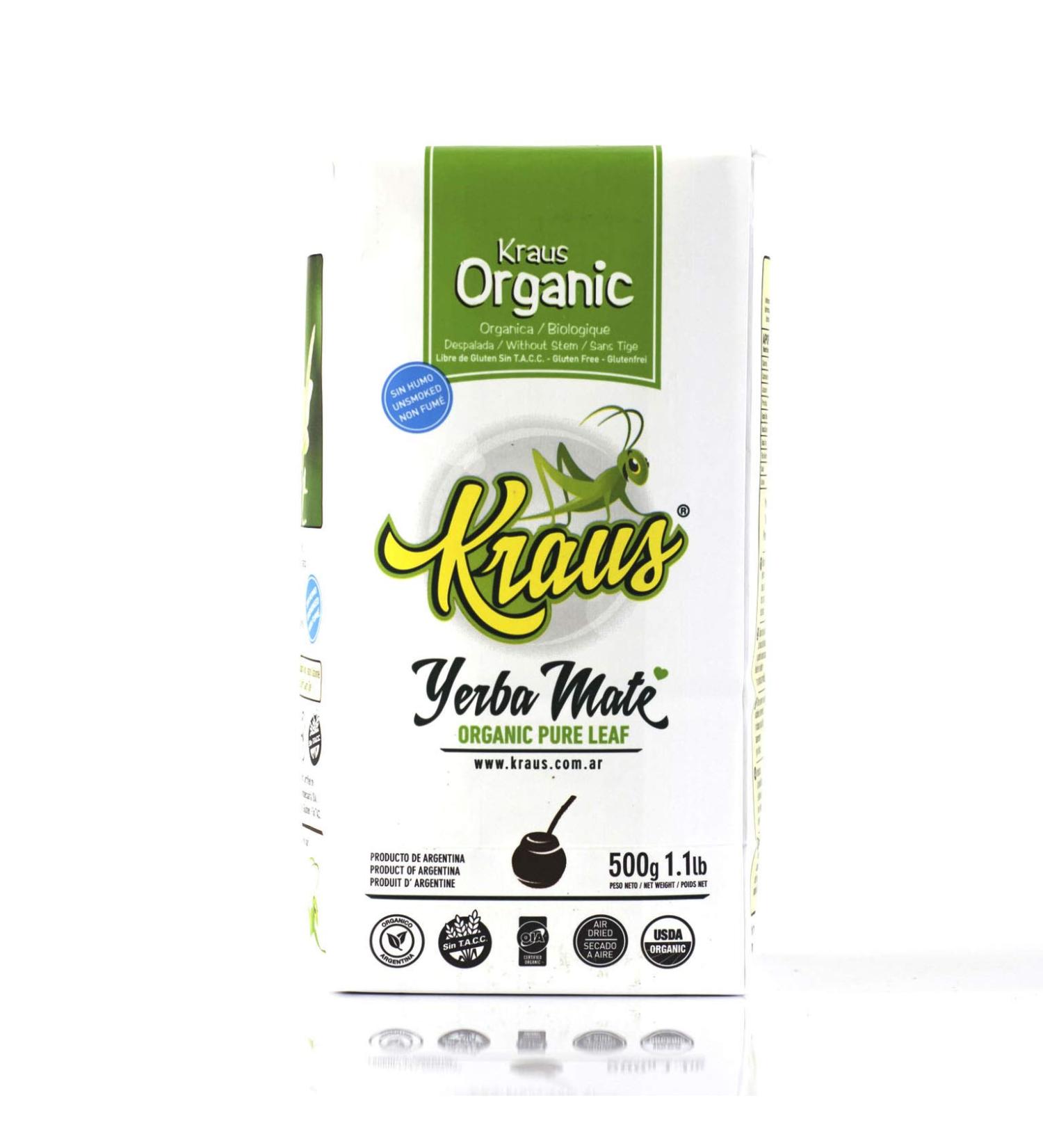 Kraus Pure Leaf Organic Yerba Mate 500g - Pack of 1 | Premium Quality - Buy Online on SooperMarket.com