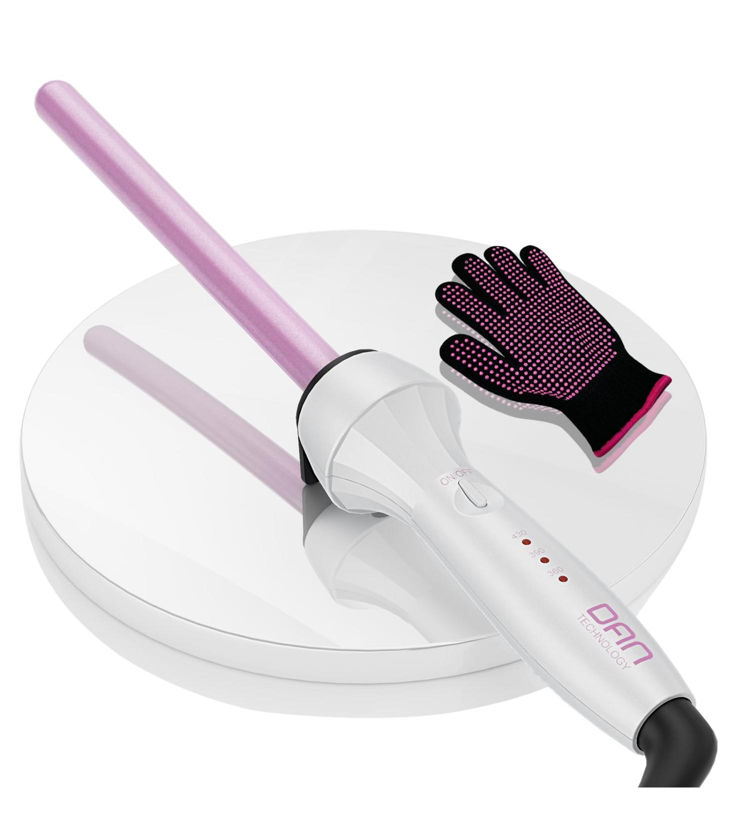DAN Technology 1/2 Inch Curling Iron - Adjustable Temperature Tourmaline Ceramic Dual Voltage Hair Wand for International Use - 60 min Auto Shut Off - Buy Online on SooperMarket.com