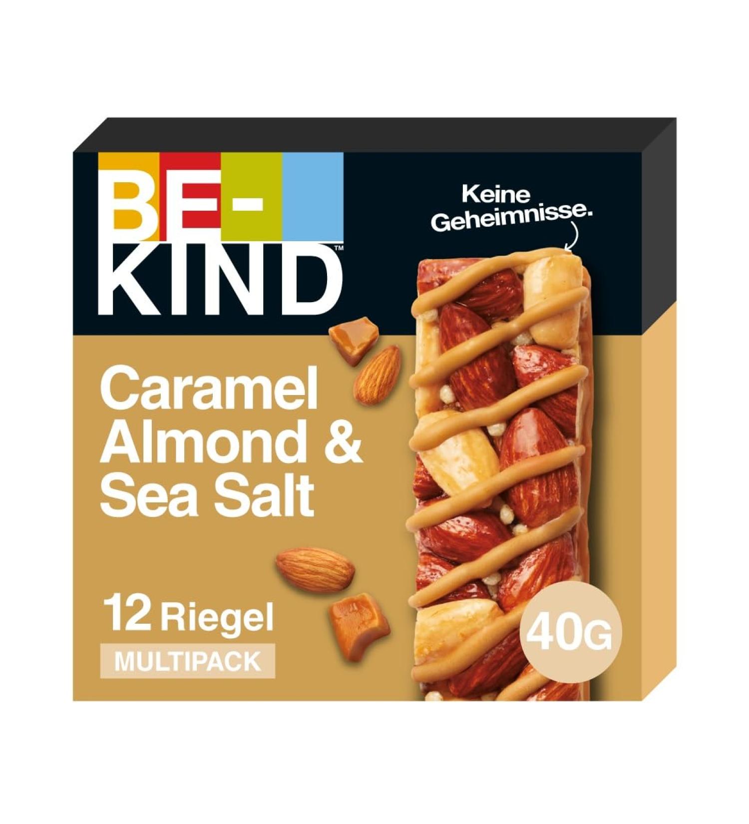 Be-child Gluten-Free Snack Bar | Caramel Almond & Sea Salt | High Fiber | No Artificial Additives | 12 x 40g - Buy Online on SooperMarket.com