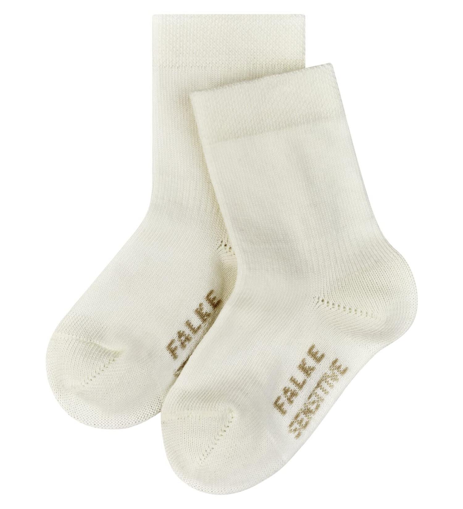 FALKE Unisex Baby Cotton Soft-Top Socks | Gentle Grip, Elasticated Ankle Zone | Blue Pink & More | 1 Pair Sensitive | White (Off-White 2040) | Eco-Friendly | 0 Months - Buy Online on SooperMarket.com
