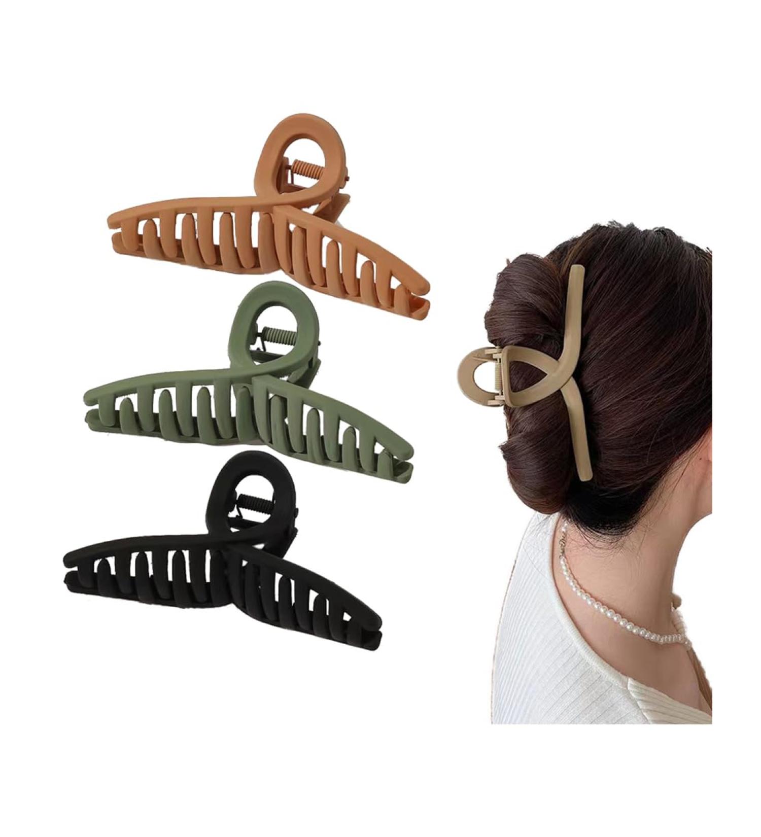 4 Pcs Matte Hair Clips Strong Hold Hair Clips Large Non Slip Hair Clips Hair Claw Clips For Women & Girl (Crossed) - Buy Online on SooperMarket.com