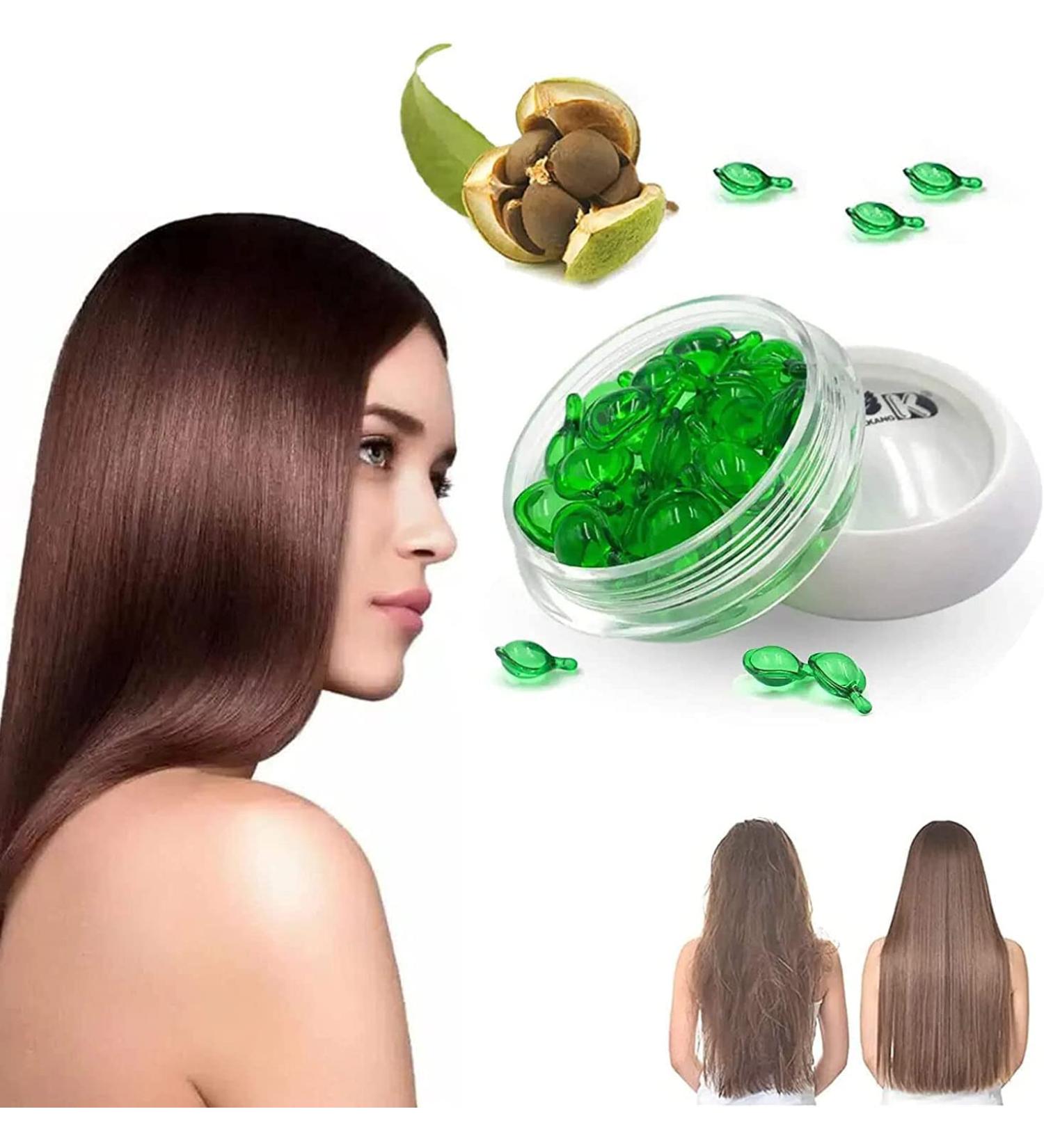 Camellia Seed Oil Capsules for Hair Growth & Repair (30ct) - For Dry, Damaged, Split-End Hair - All Hair Types - 1 Box - Buy Online on SooperMarket.com