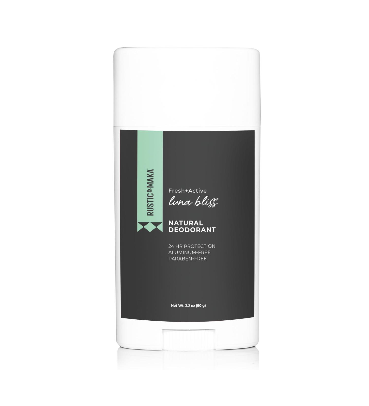 Rustic MAKA Natural Deodorant Luna Bliss Aluminum Free Paraben Free No Baking Soda Deodorant for Women Activated Charcoal + Magnesium Synthetic Fragrance-Free Cruelty-Free - Buy Online on SooperMarket.com