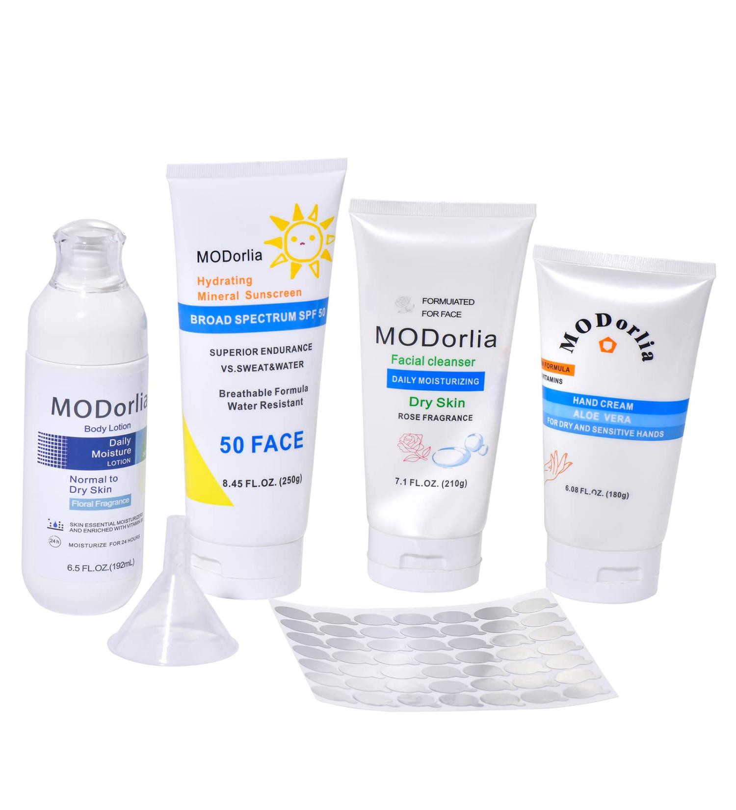 MODorlia 4-Piece Hidden Container Makeup Supplies Empty Bottle Set (Blue) - Buy Online on SooperMarket.com