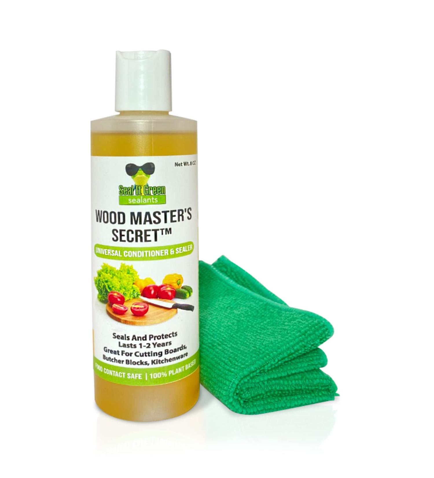 Wood Master's Secret 3-in-1 Cutting Board Oil, Conditioner & Sealer - Food Contact Safe | Restores, Conditions & Protects | Lasts Up To 3 Years | Zero Toxic Mineral Oil | 8 oz - Buy Online on SooperMarket.com