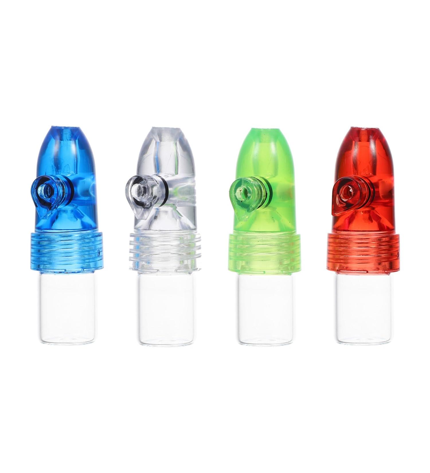PACKOVE 4pcs Pills Organizer Glass Pills Bottles Travel Outdoor Pills Bottles Portable Pills Cases for Outdoor Camping Travel Assorted Color 1 5.30X2.00X1.60CM - Buy Online on SooperMarket.com