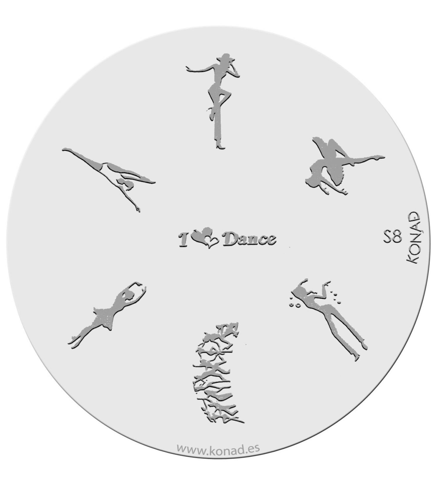 STAMPING STENCIL # S-08 BALLET/DANCE motifs