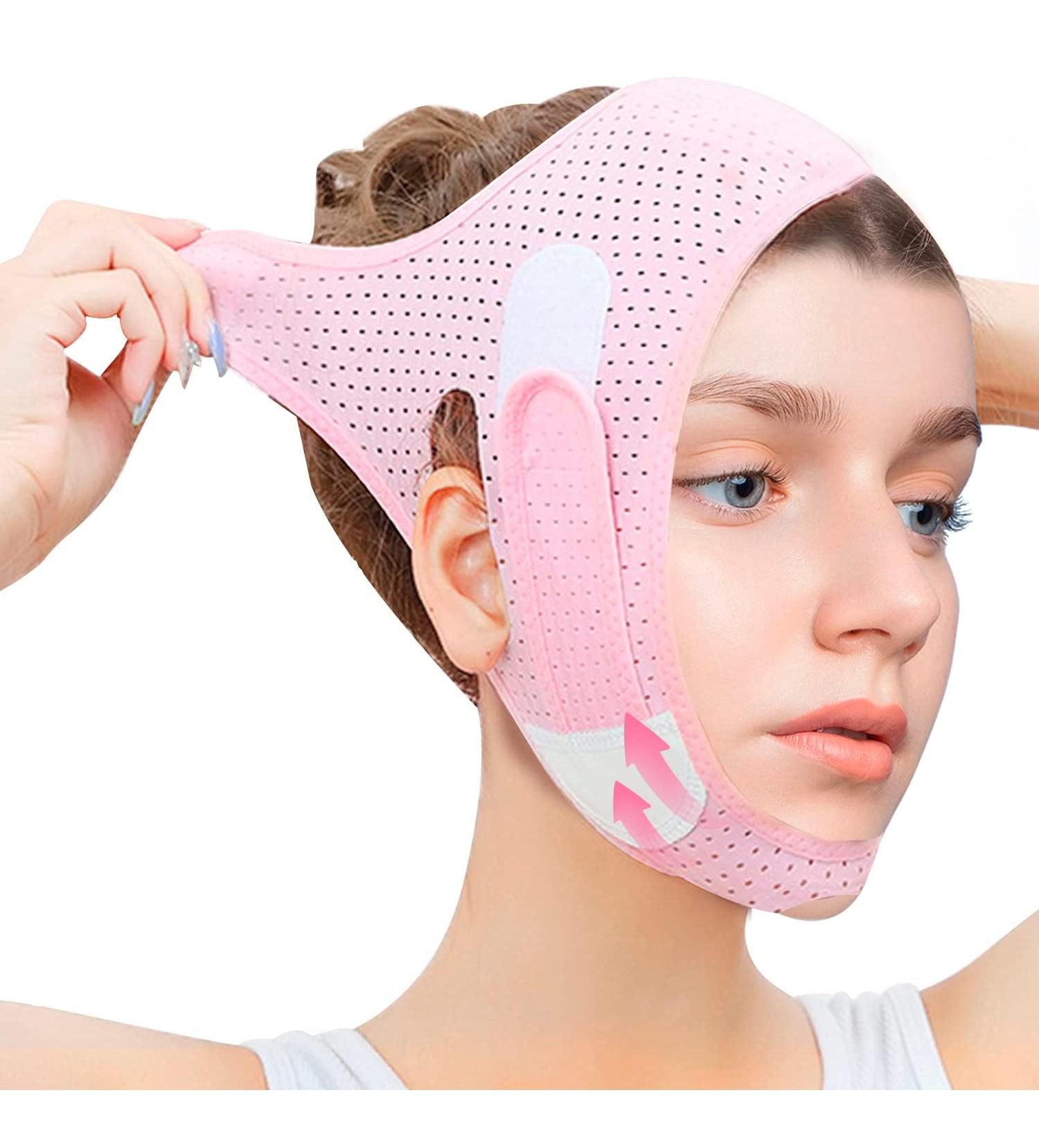 Double Chin Reducer V Line Lifting Mask | Face Slimming & V Shaped Mask for Women and Men | Tighten & Lift Skin with Face Lift Belt - Buy Online on SooperMarket.com
