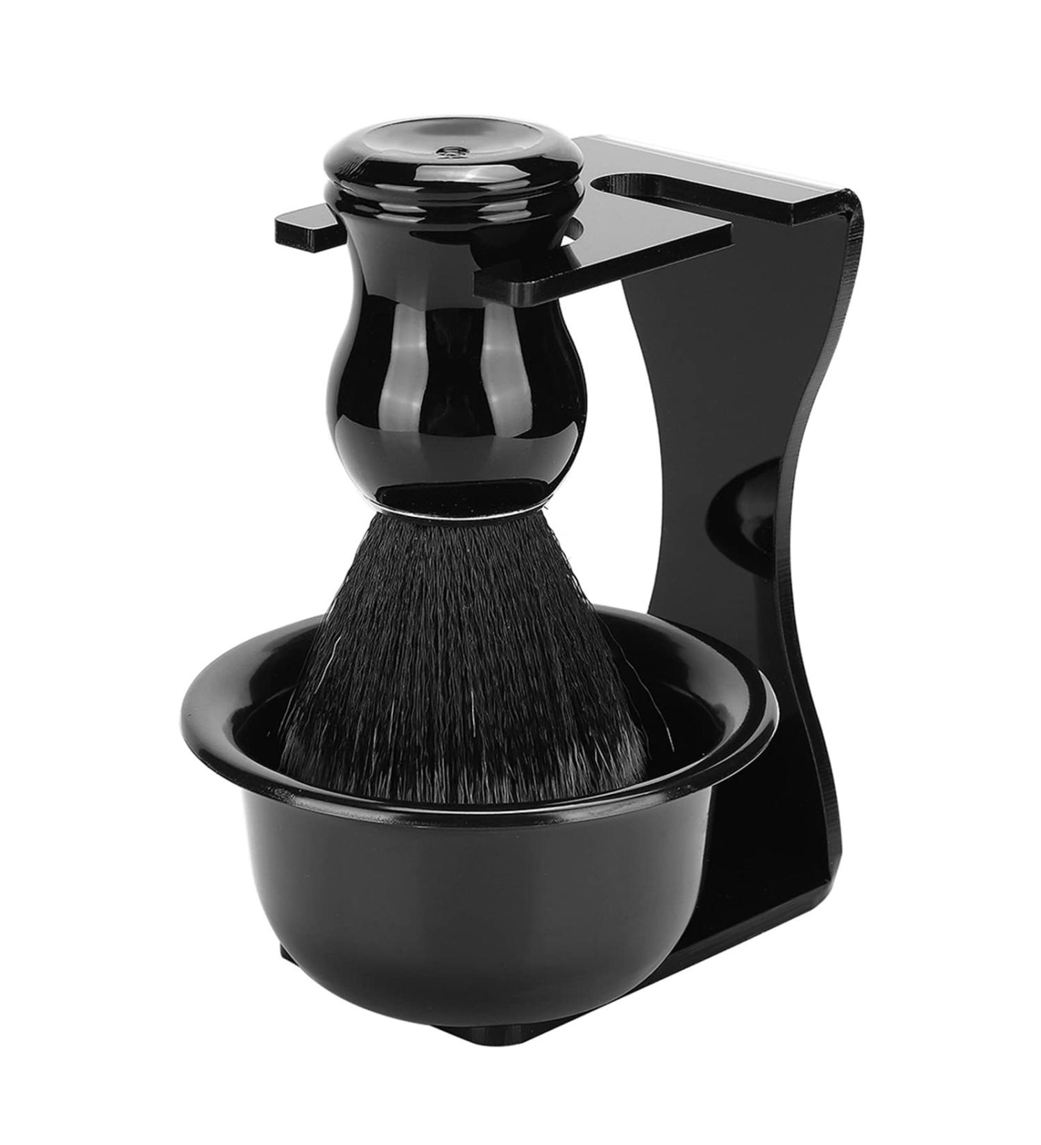 3 Piece Beard Shaving Brush Bowl Holder Set - Men's Beard Grooming Tool for Perfect Face Hairstyle - Buy Online on SooperMarket.com