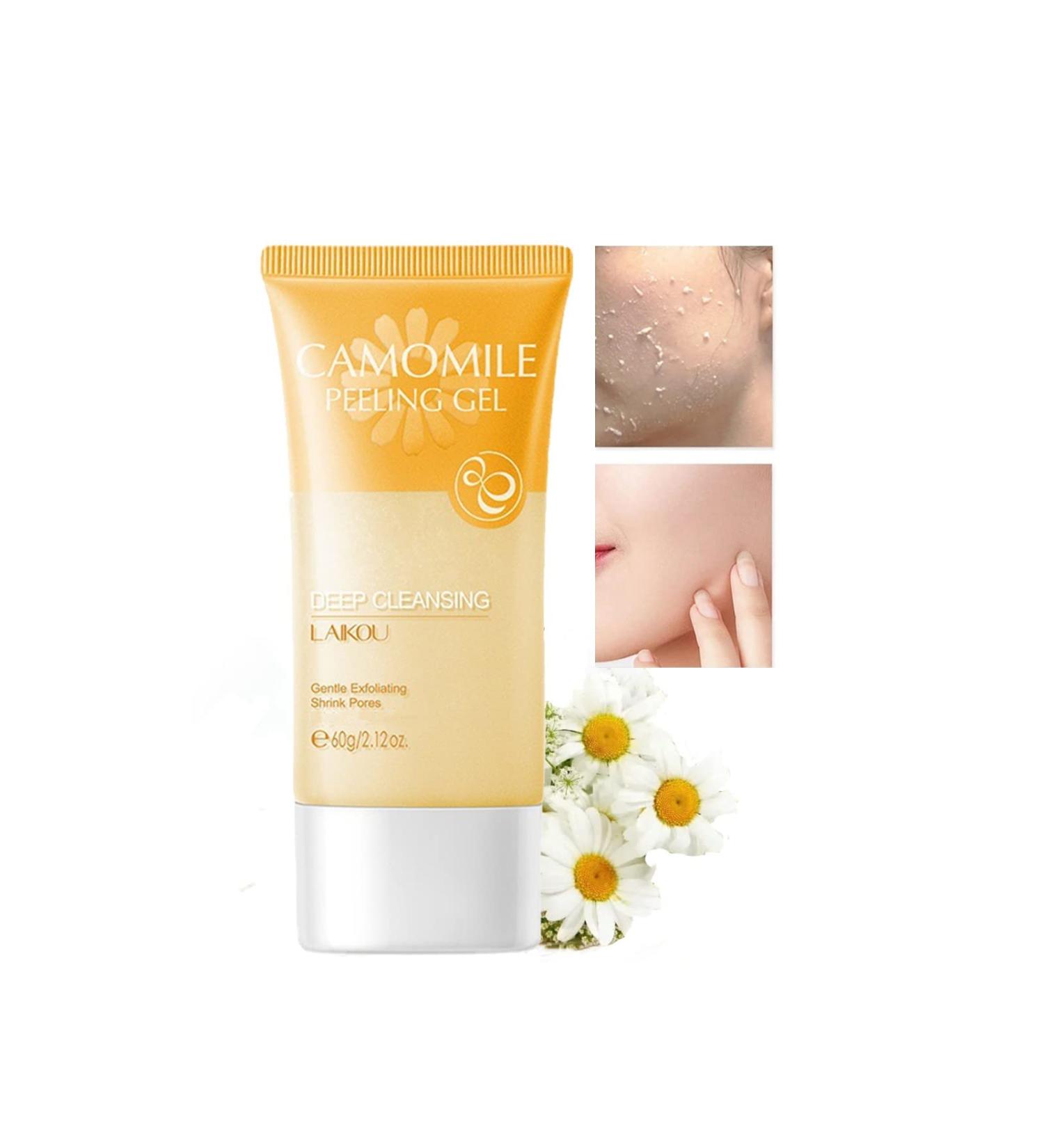 Chamomile Exfoliating Gel - Deep Cleansing Pore Tightening & Hydrating (60g) | Gentle Exfoliation for Improved Skin Tone - Buy Online on SooperMarket.com