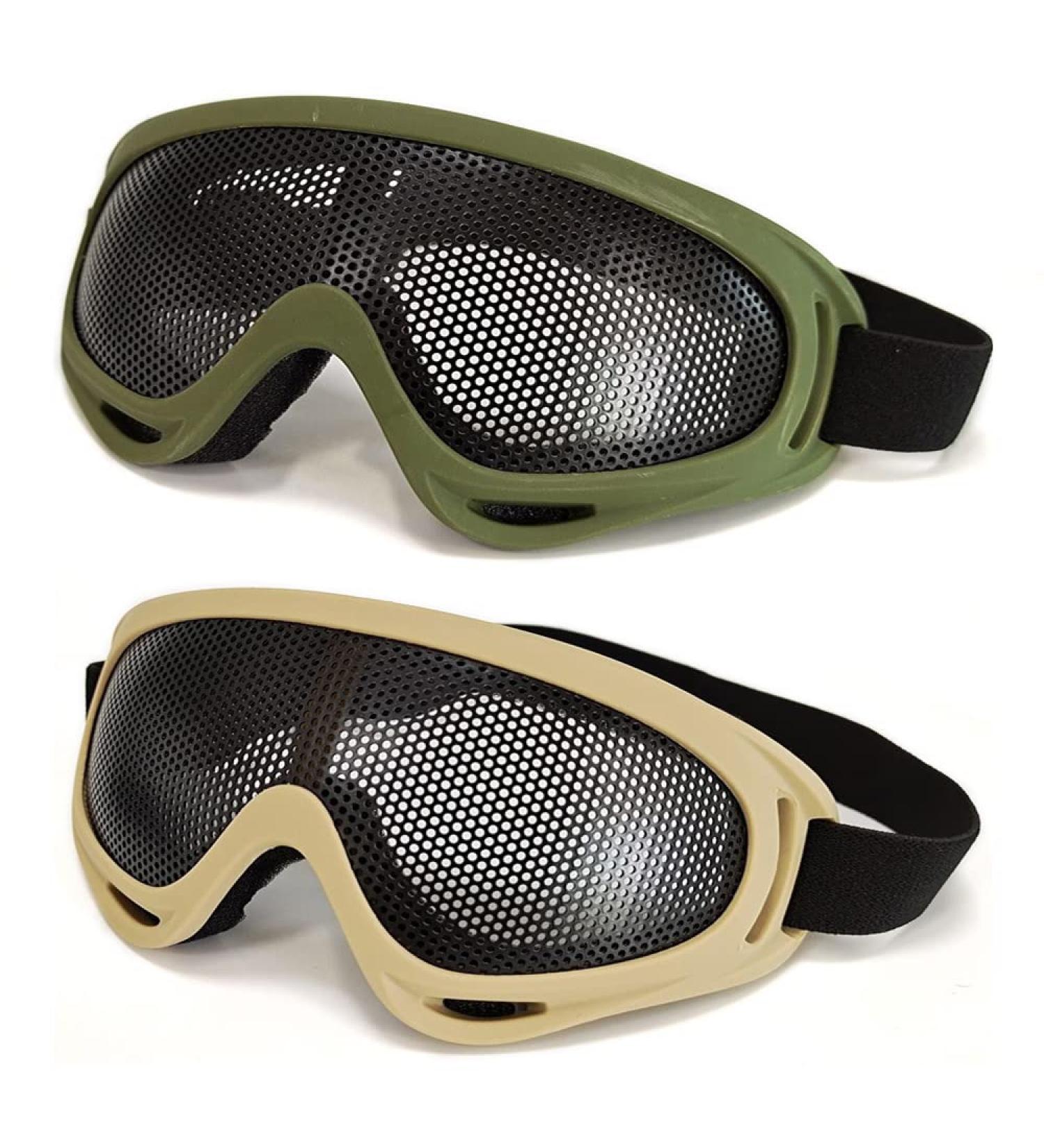 ARMADIO Airsoft Protective Goggles - High Density Metal Mesh Tactical Safety Glasses (Army Green/Tan) - Buy Online on SooperMarket.com