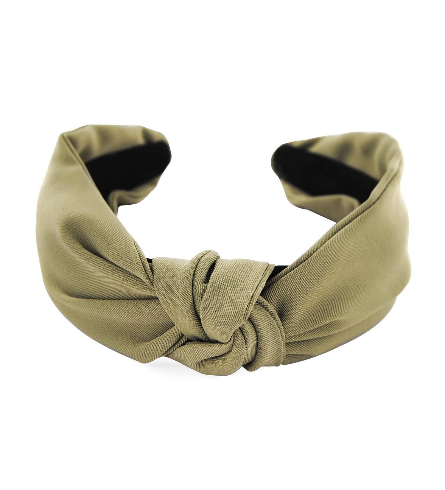Buy AXY Olive Green Fabric Headband with Knot | Vintage Ladies Hair Accessory HR35 - Buy Online on SooperMarket.com