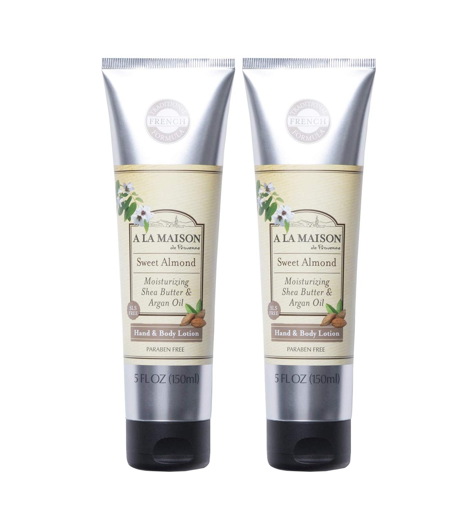 A LA MAISON Sweet Almond Lotion for Dry Skin - Natural Hand and Body Lotion (2 Pack 5 oz) - Buy Online on SooperMarket.com