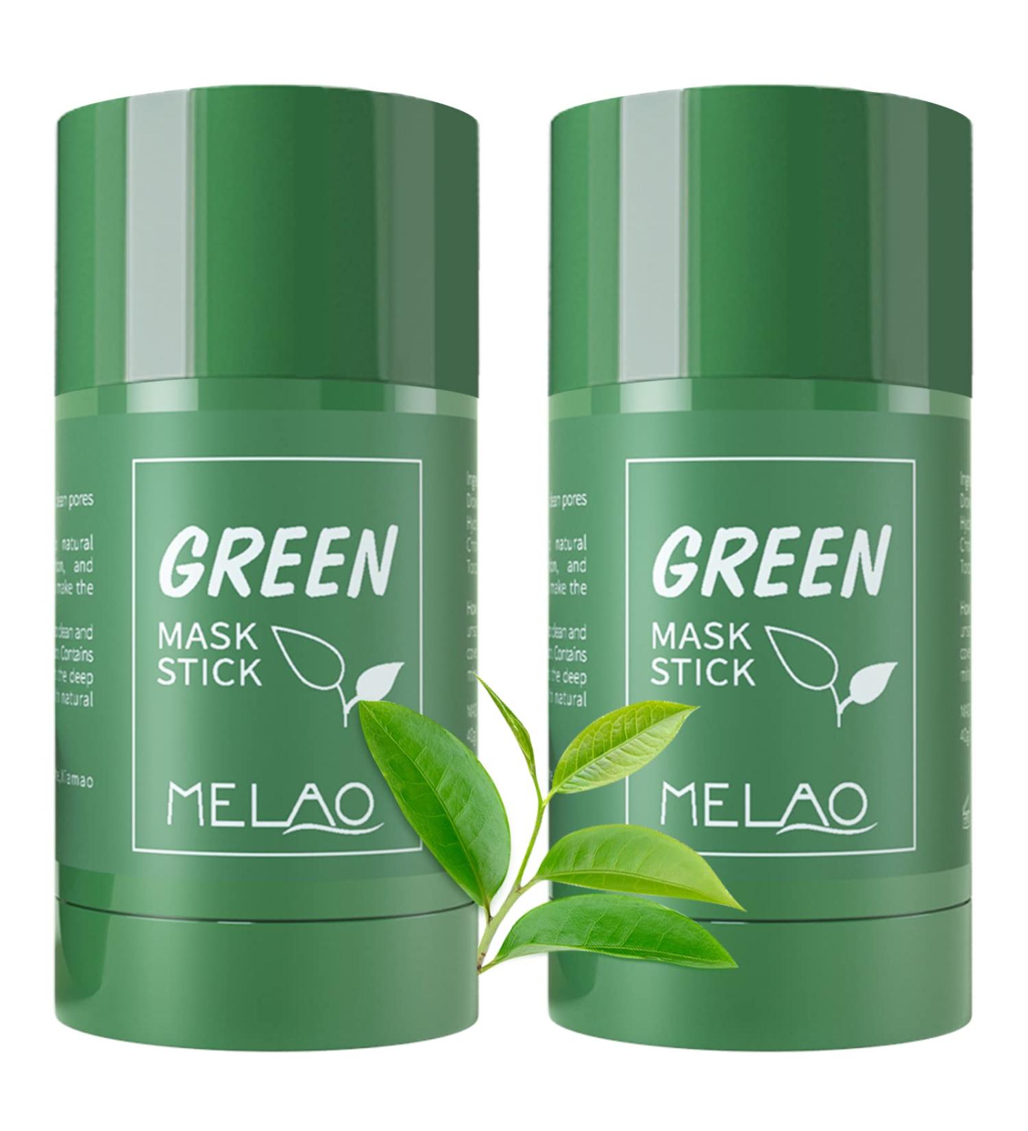 Green Tea Mask Stick for Face - Blackhead Remover with Green Tea Extract - Deep Pore Cleansing & Moisturizing Green Clay Mask - Purifying Formula for All Skin Types - Men and Women - Buy Online on SooperMarket.com
