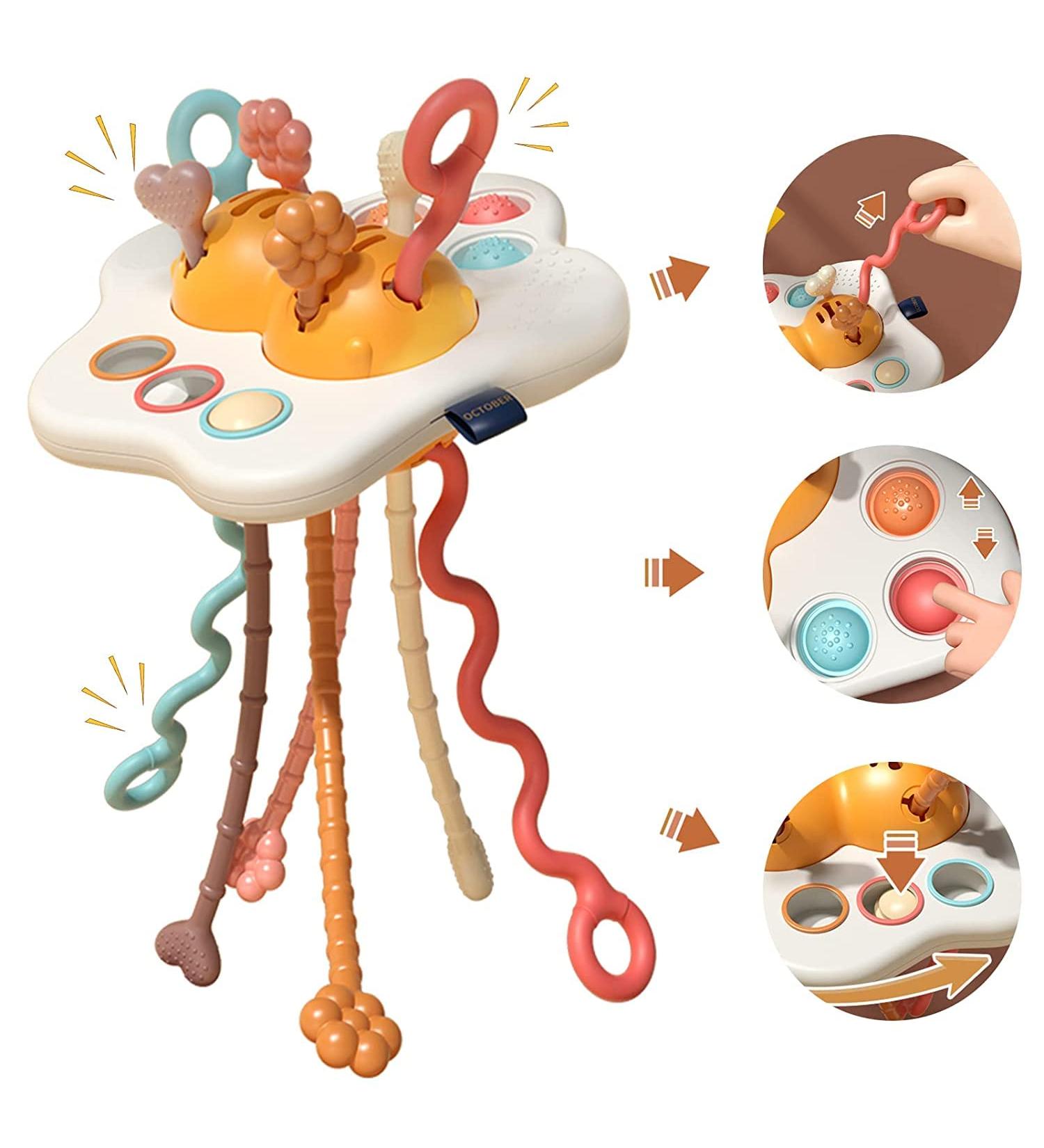 Jiosdo Montessori Toy for Babies 6+ Months Silicone Teething Sensory Egg Set | Motor Skills Development Gift for Infants & Toddlers - Buy Online on SooperMarket.com