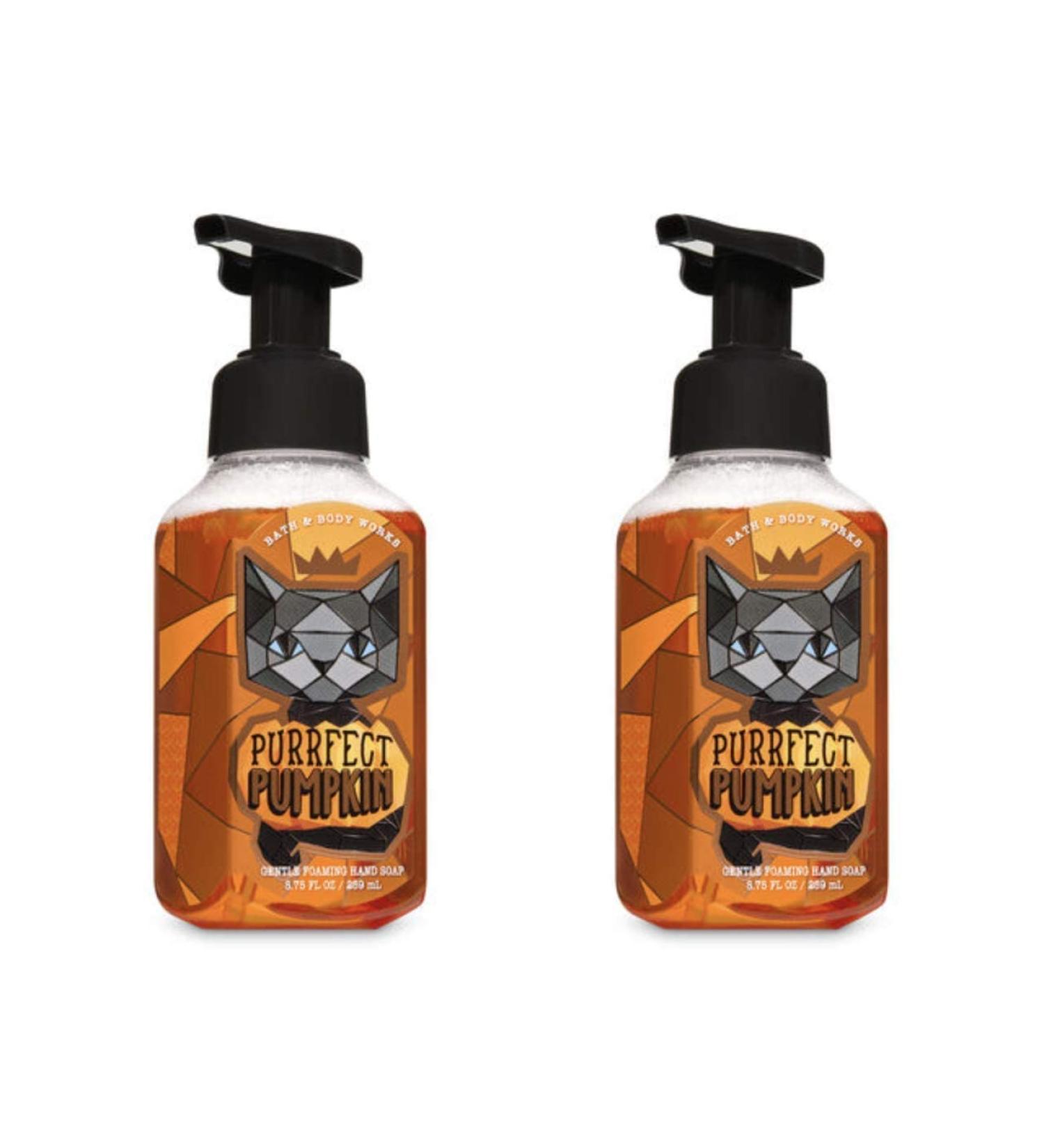 Bath and Body Works Purrfect Pumpkin Gentle Foaming Hand Soap - Pair of 2 Cinnamon Pumpkin 8.75 Fl Oz (Pack of 2)
