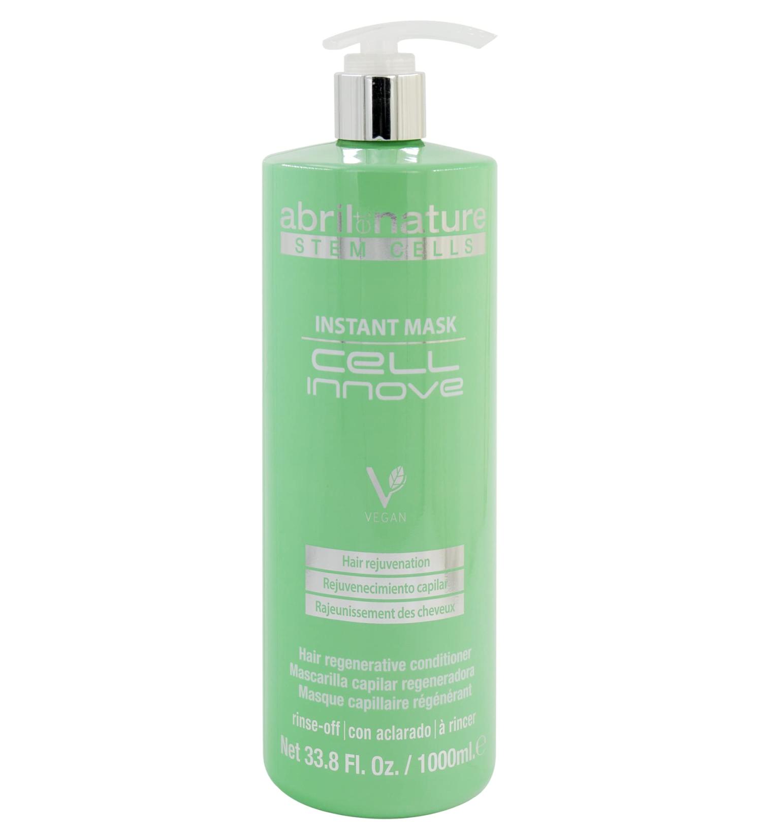 Abril et Nature - Instant Mask Cell Innove - Moisturizing Haarmask - 1000 ml - For stressed hair - hair treatment with stem cells - vegan product 1 L (1 Pack)