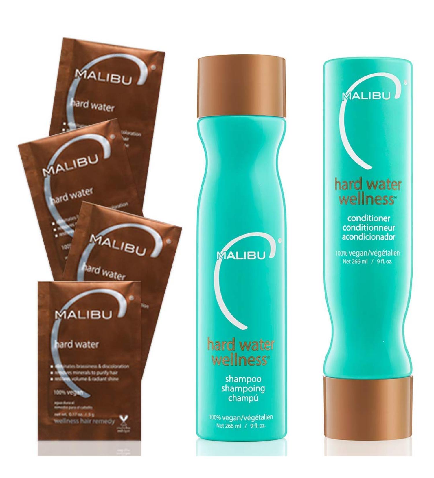 Malibu C Natural Protective Hard Water Wellness Kit - Protect Your Hair from Hard Water Damage - Buy Online on SooperMarket.com