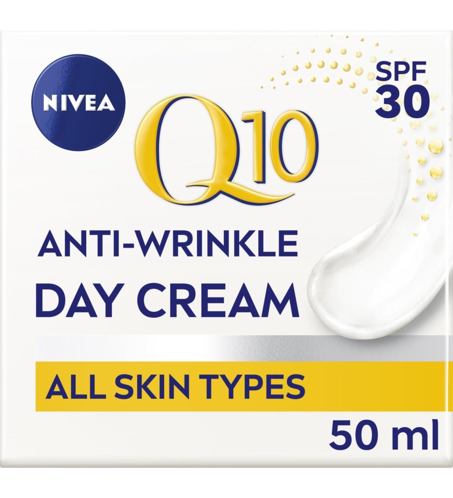 NIVEA Q10 Anti-Wrinkle Power Day Cream SPF 30 (50ml) with Skin Identical Q10 - Reduce Wrinkles and Age Spots - Buy Online on SooperMarket.com