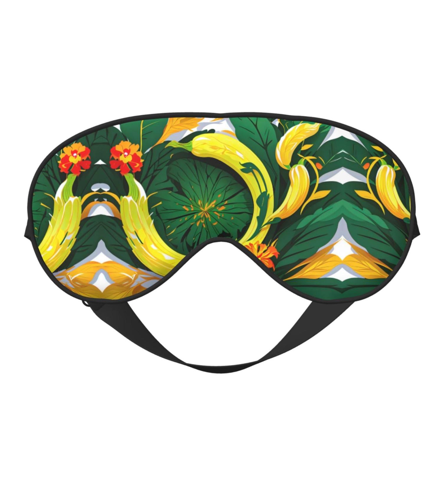 Buy SSIMOO Tropical Banana Leaves Soft Sleep Eye Mask - Breathable Travel Eye Patch for Women | Perfect for Relaxation - Buy Online on SooperMarket.com