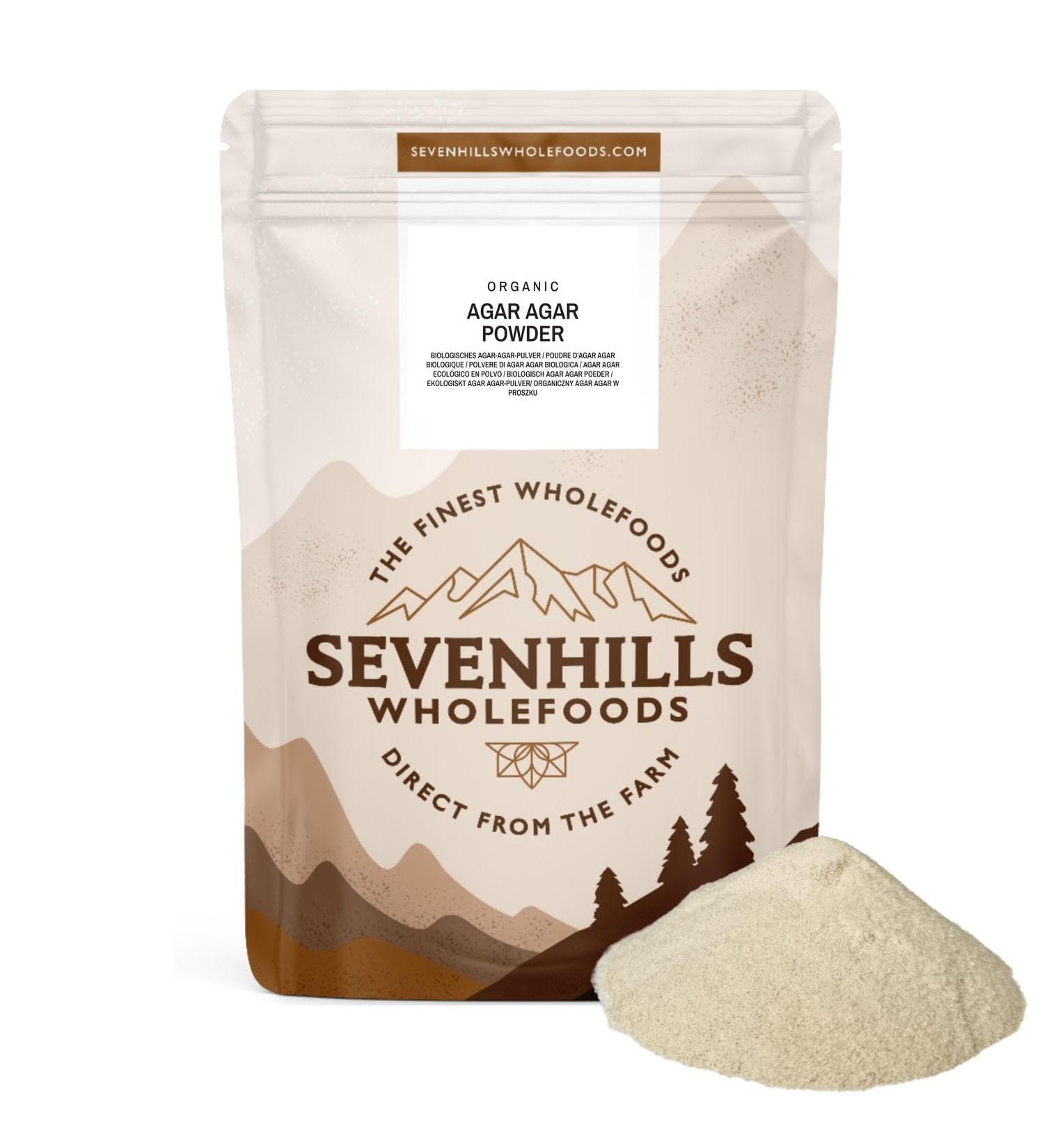 Sevenhills Wholefoods Organic Agar Agar Powder 100g - Pure Vegan Gelatin Substitute - Buy Online on SooperMarket.com