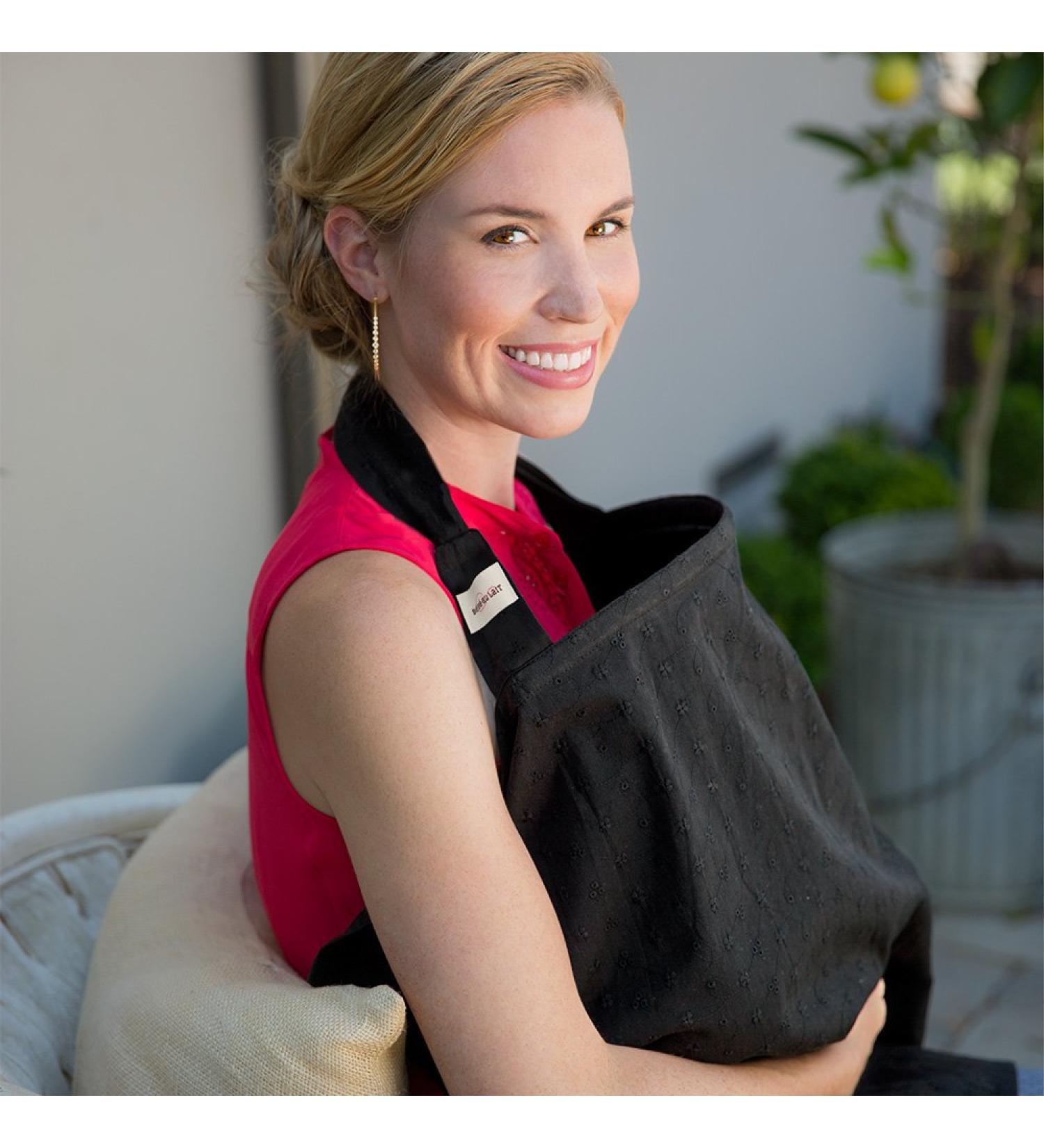 Bebe Au Lait Nursing Cover - Black Eyelet | Stylish and Functional Nursing Cover - Buy Online on SooperMarket.com
