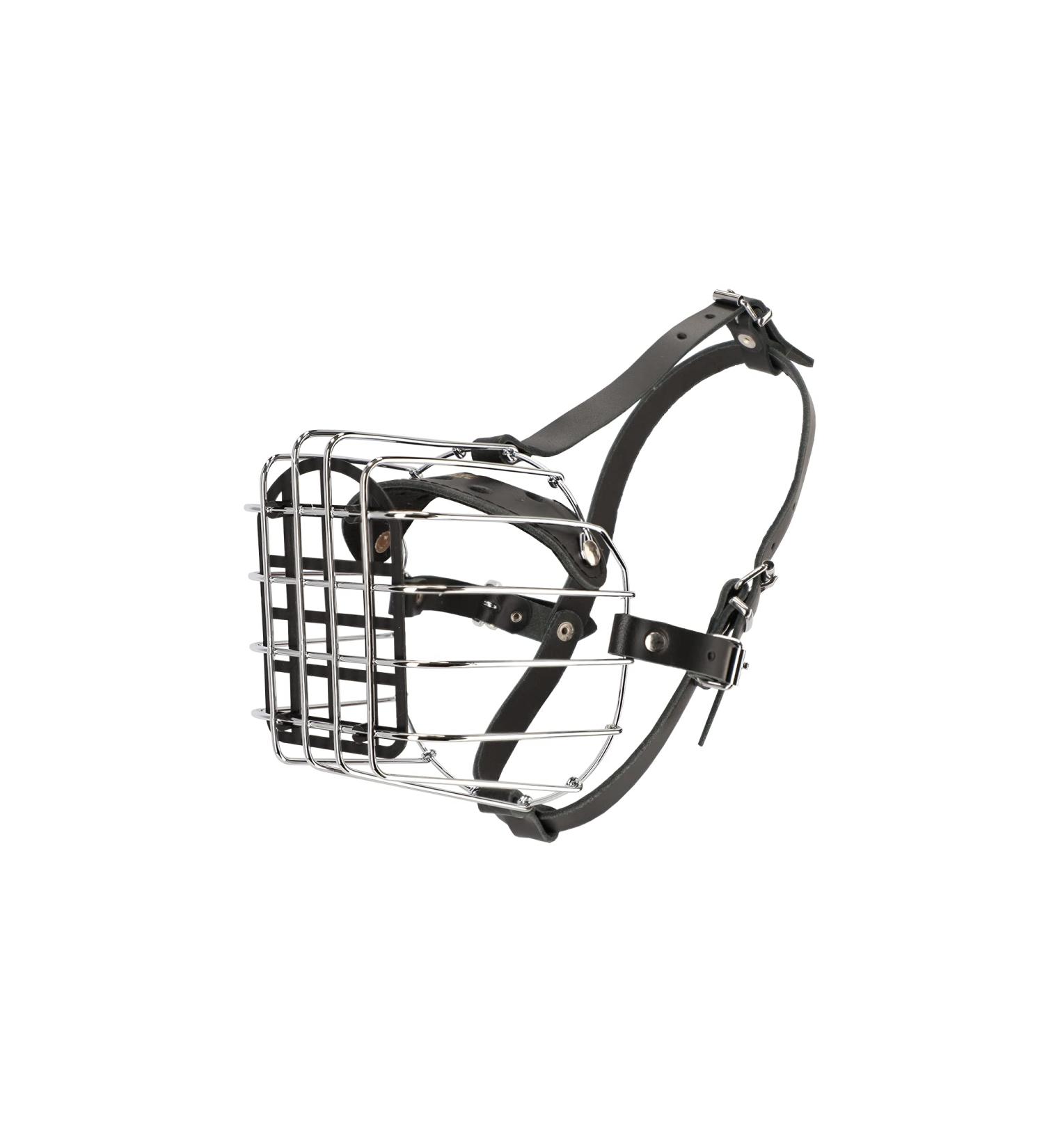 Dingo Metal Muzzle No. 7 - Adjustable Leather Straps for Dog Training - Comfort Fit for Rottweilers - International Shipping Available - Buy Online on SooperMarket.com