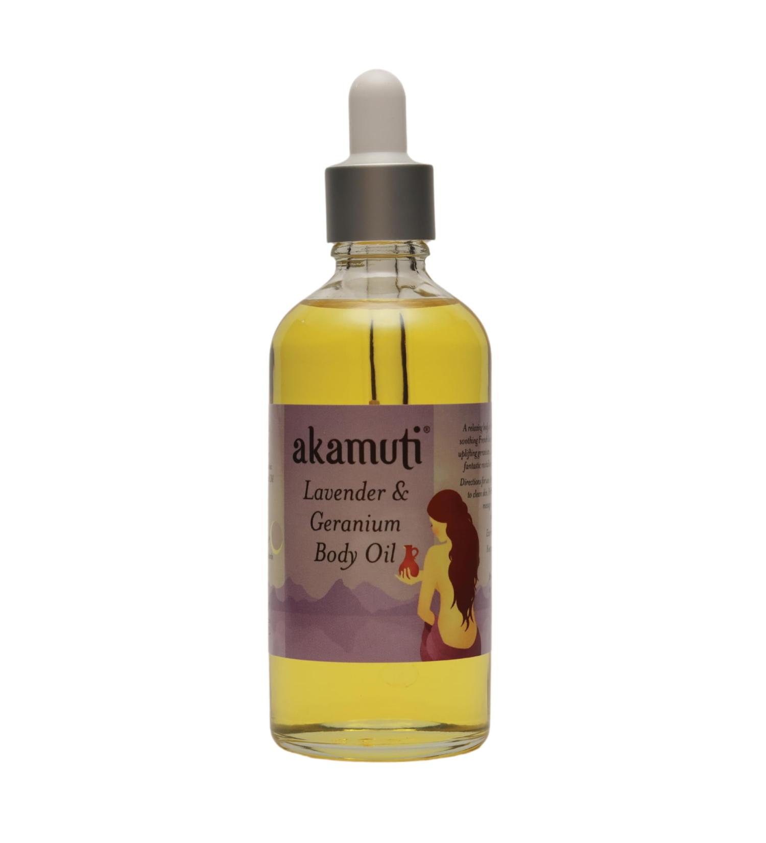 Akamuti Lavender & Geranium Body Oil 100ml - Buy Online on SooperMarket.com