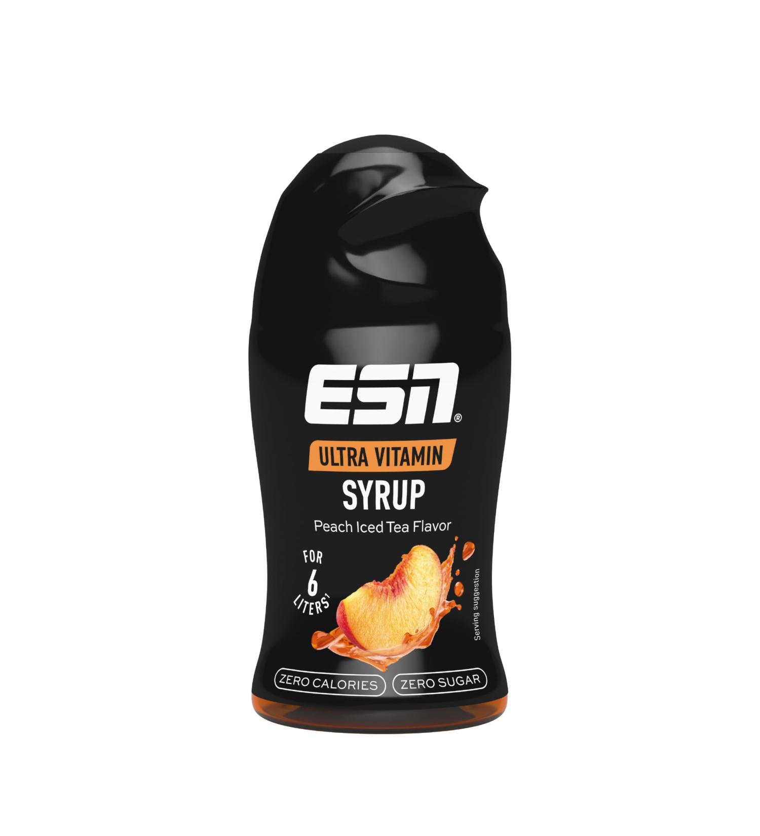 Buy ESN Ultra Vitamin Syrup - Peach Iced Tea 65ml | 6 Liters of Vitamin-Infused Beverage | International Shipping - Buy Online on SooperMarket.com