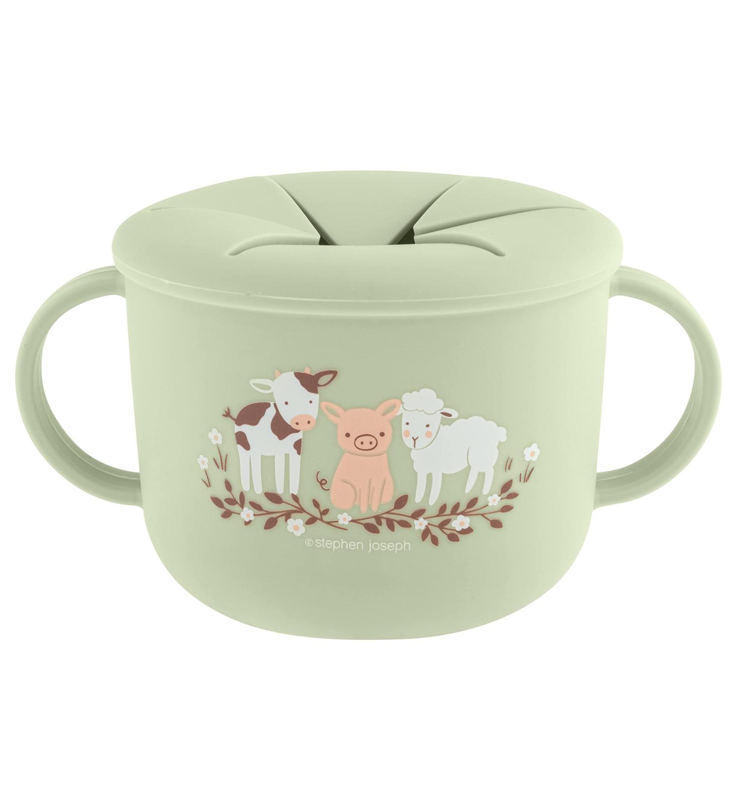 Stephen Joseph Silicone Snack Cup - Farm Theme | Ideal Snack Cups for Babies and Toddlers - Buy Online on SooperMarket.com