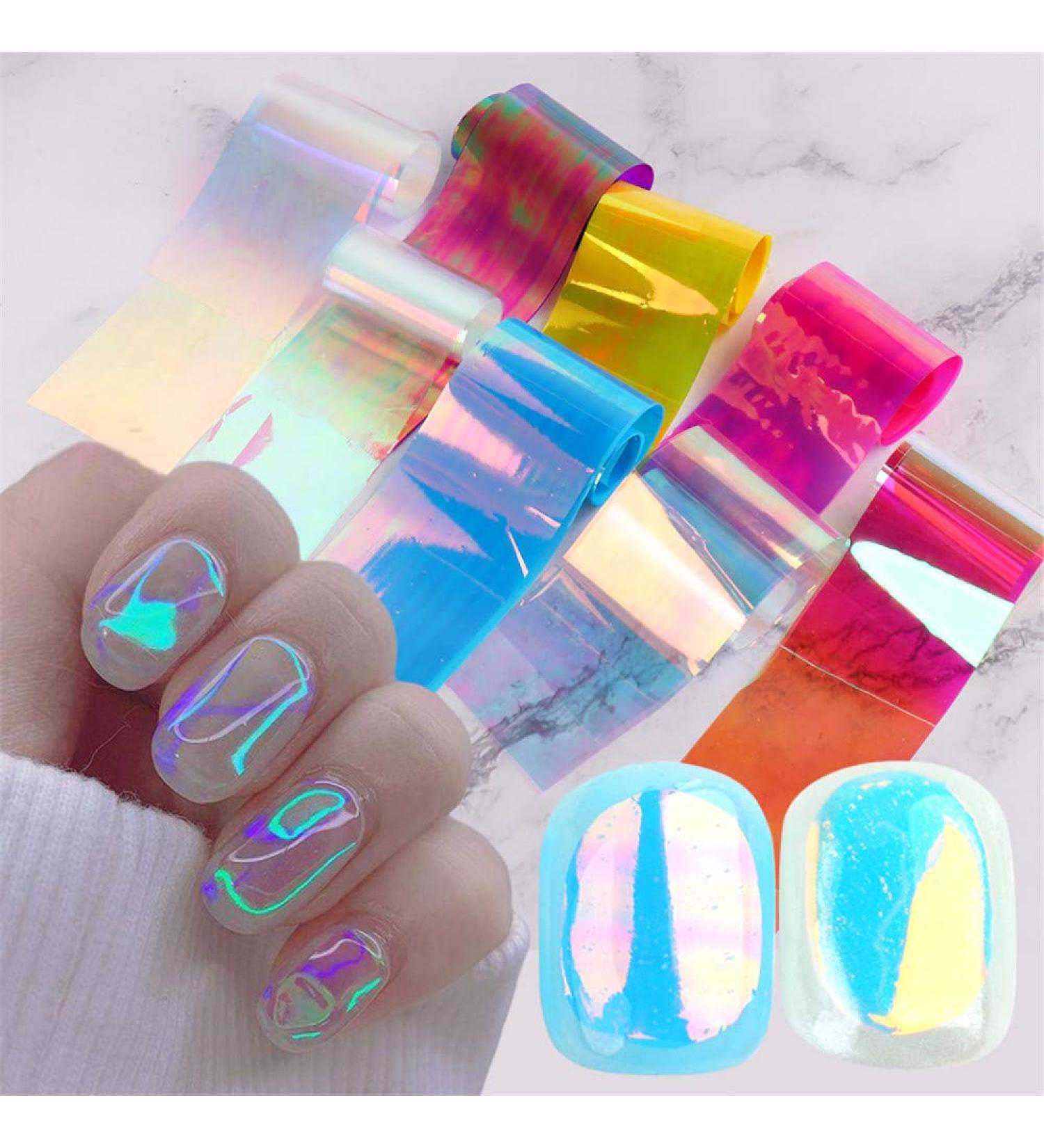 Dornail Aurora Nail Foil Stickers: Broken Glass Paper Nail Decals for Nail Art Decor - Buy Online on SooperMarket.com