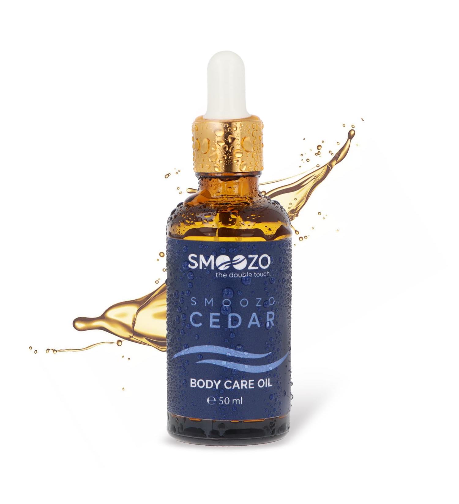 SMOOZO Body Care Oil Cedar - Vegan After-Shave Oil for Gentle Skin Care | 50ml - Buy Online on SooperMarket.com