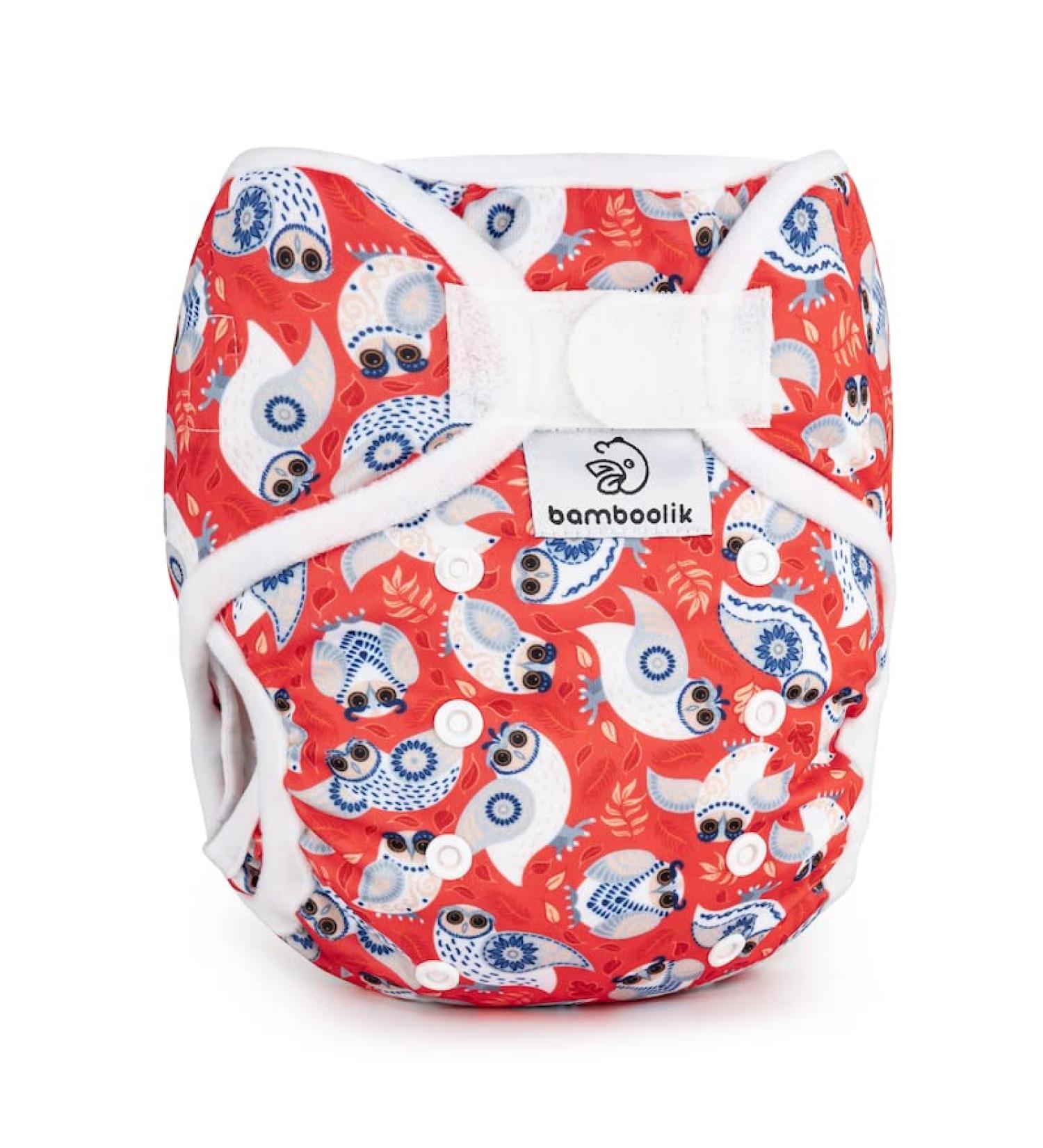 Bambooolik Duo Pocket Diaper with Insert - Velcro Fleet Washable & Reusable Made in EU - Eco-Friendly All-in-One Solution for Small Children & Babies - Buy Online on SooperMarket.com