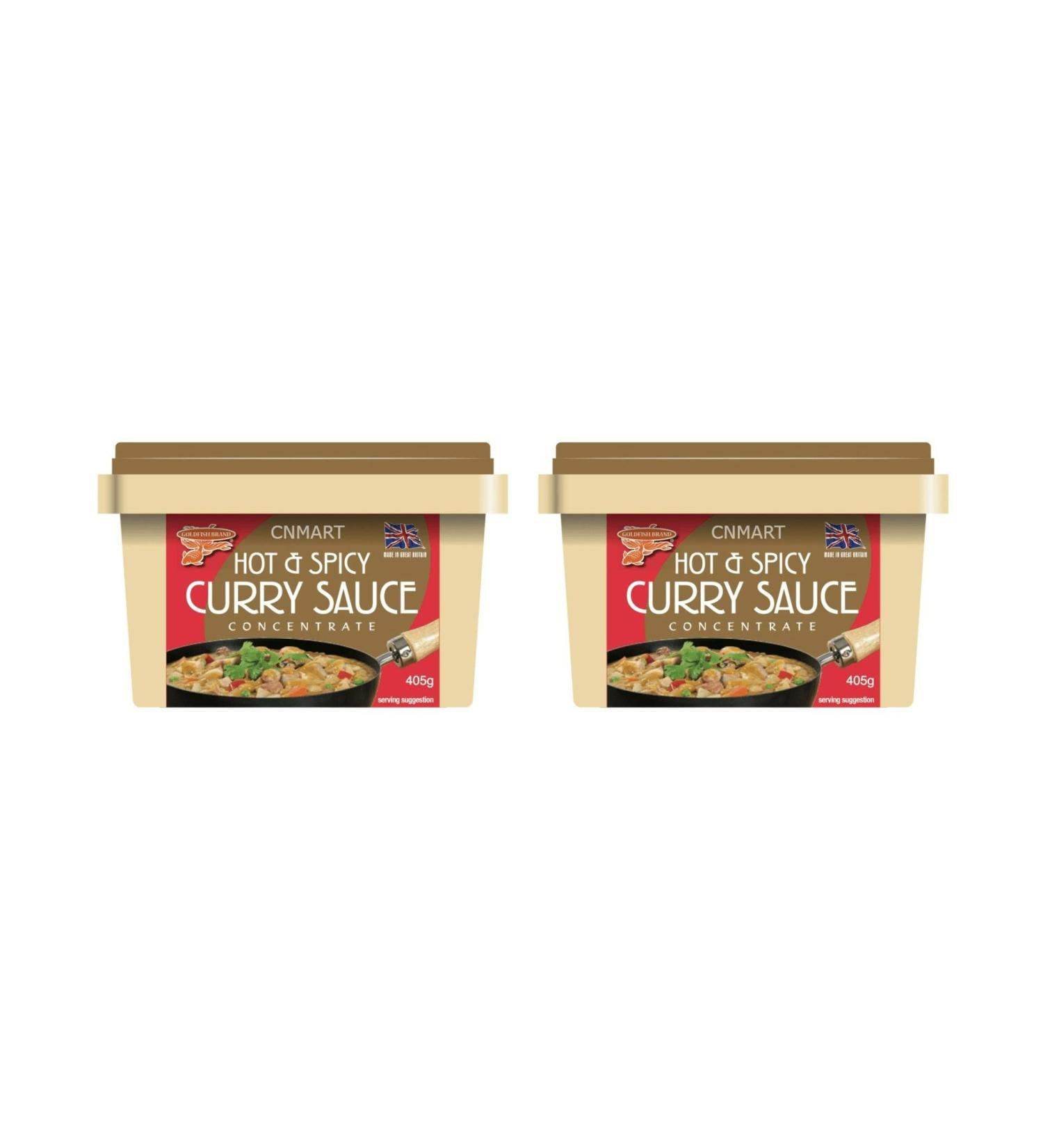 Goldfish Chinese Takeaway Curry Sauce Paste Concentrate 405g Hot and Spicy (Pack of 2) by CNMART - Buy Online on SooperMarket.com