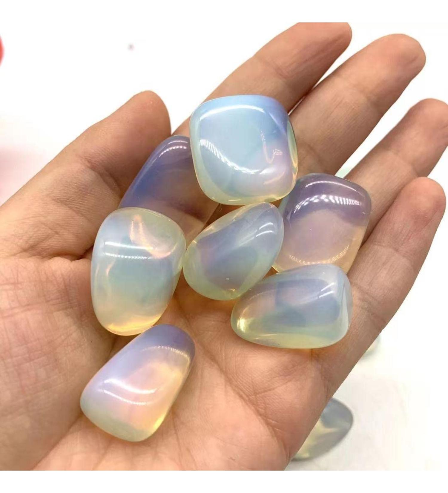 Natural Crystals and Stones 200g Bulk Polishing Opalite Tumbled Gravel Stone 20mm-25mm for Decoration for Decoration FZUGEDRLI - Buy Online on SooperMarket.com