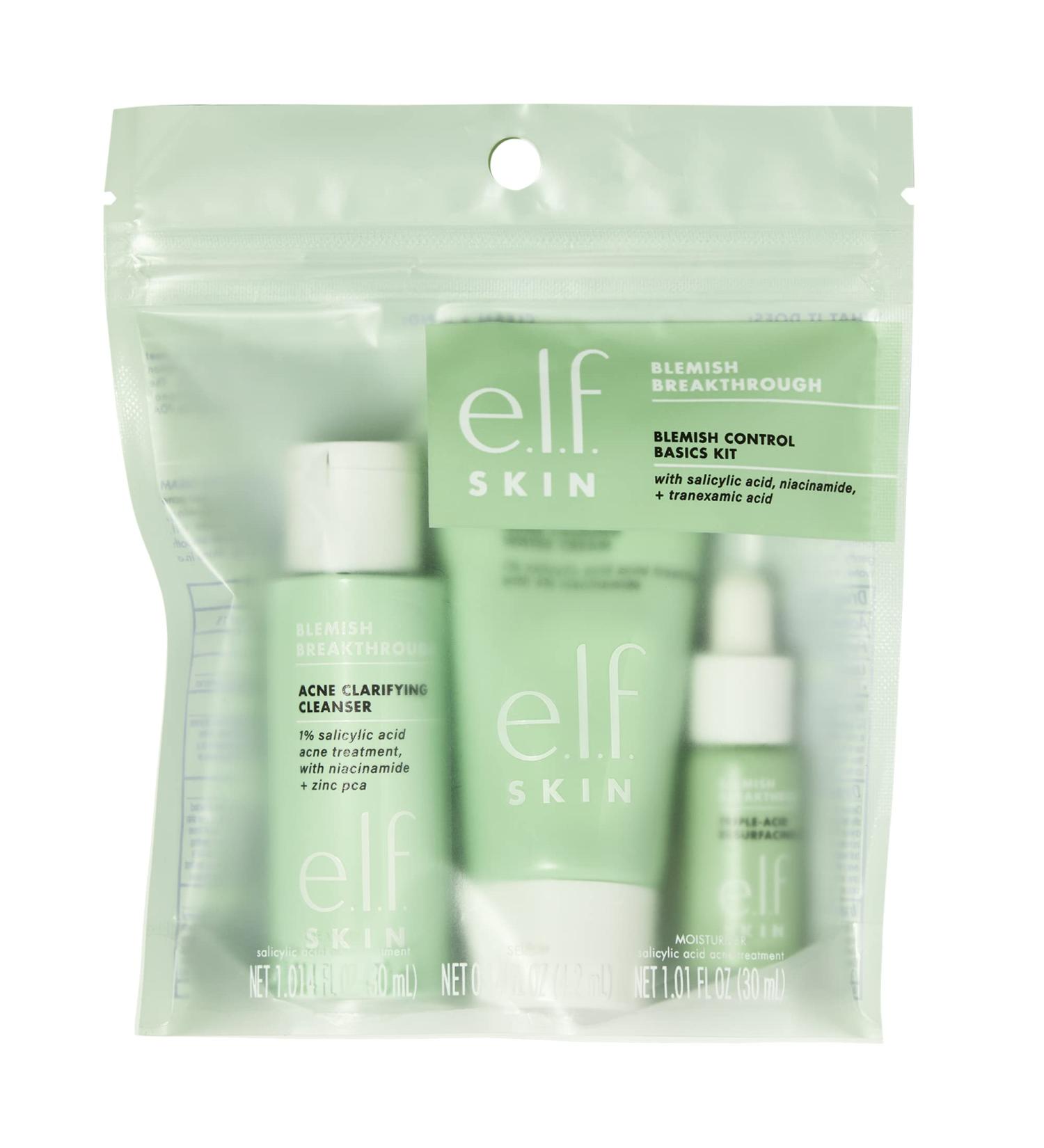 e.l.f. SKIN Blemish Control Basics Kit - Travel-Size Acne Skincare Routine | Vegan & Cruelty-Free - Buy Online on SooperMarket.com