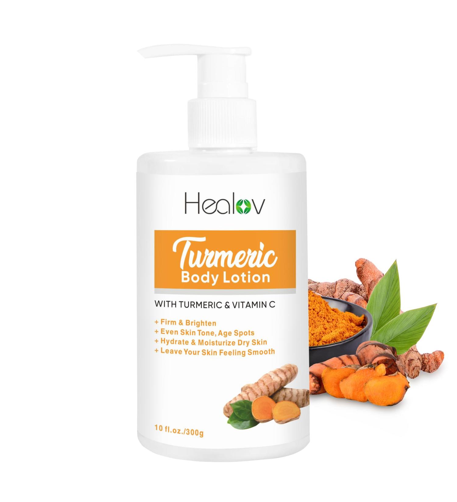 Turmeric Lotion for Dark Spots - Natural Skin Brightening Cream for Face & Body | Fight Acne Even Skin Tone Clear Scars & Hyperpigmentation - Buy Online on SooperMarket.com