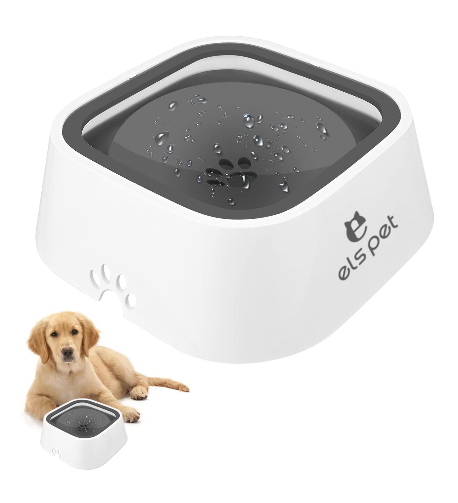 Dog Water Bowl No Spill Splash Free Pet Floating Water Bowl Vehicle Water 1L Large Capacity Slow Drinking Water Dispenser Carried Water Bowl Portable Travel Water Bowl for Dog Cat Puppy Pets (Grey) - Buy Online on SooperMarket.com
