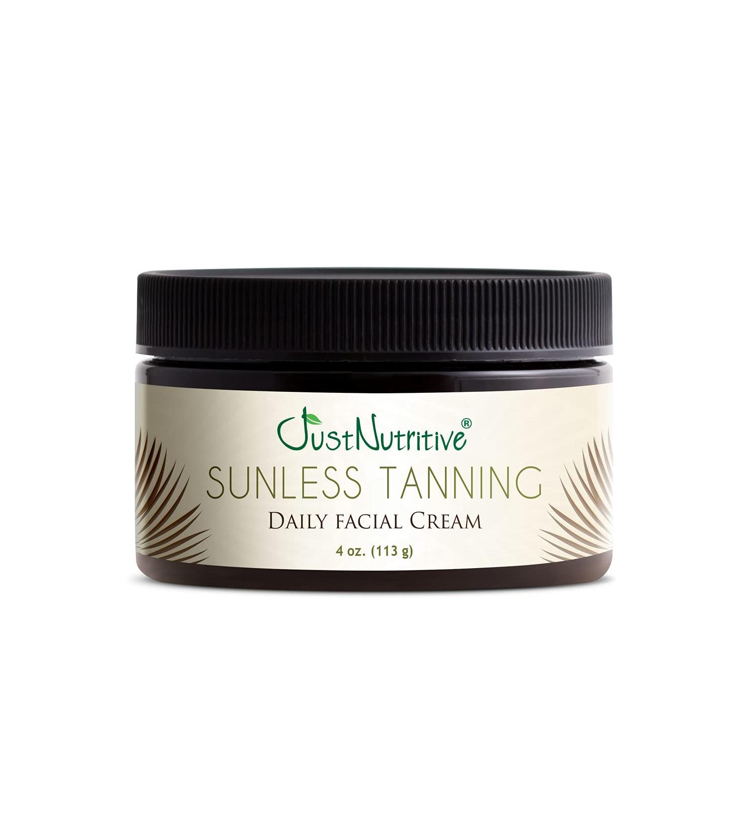 Sunless Tanning Facial Cream 4 Oz | Just Nutritive Sunkiss Glow Self-Tanner Lotion - Buy Online on SooperMarket.com