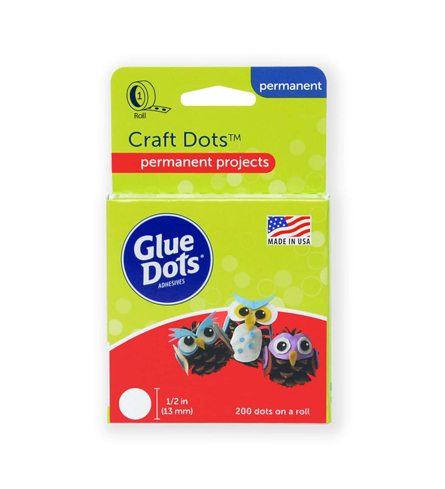 Glue Dots Craft Dots  Clear  Double-Sided  1/2  Roll of 200 (08165E) Craft Dots Roll - Buy Online on SooperMarket.com