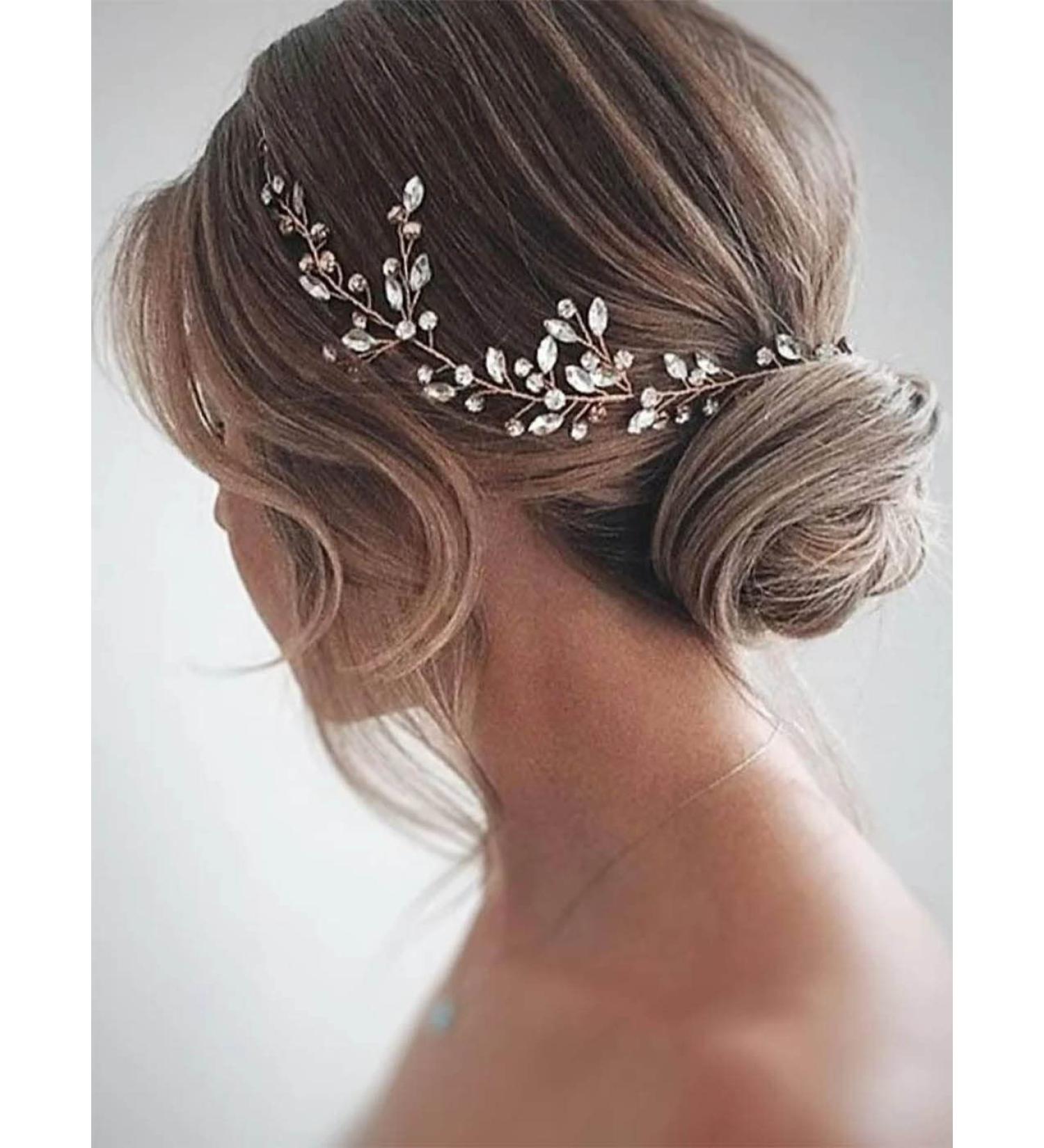 EARENT Bride Wedding Crystal Hair Vine - Bridal Rhinestone Headband for Women and Girls (Silver) - Buy Online on SooperMarket.com