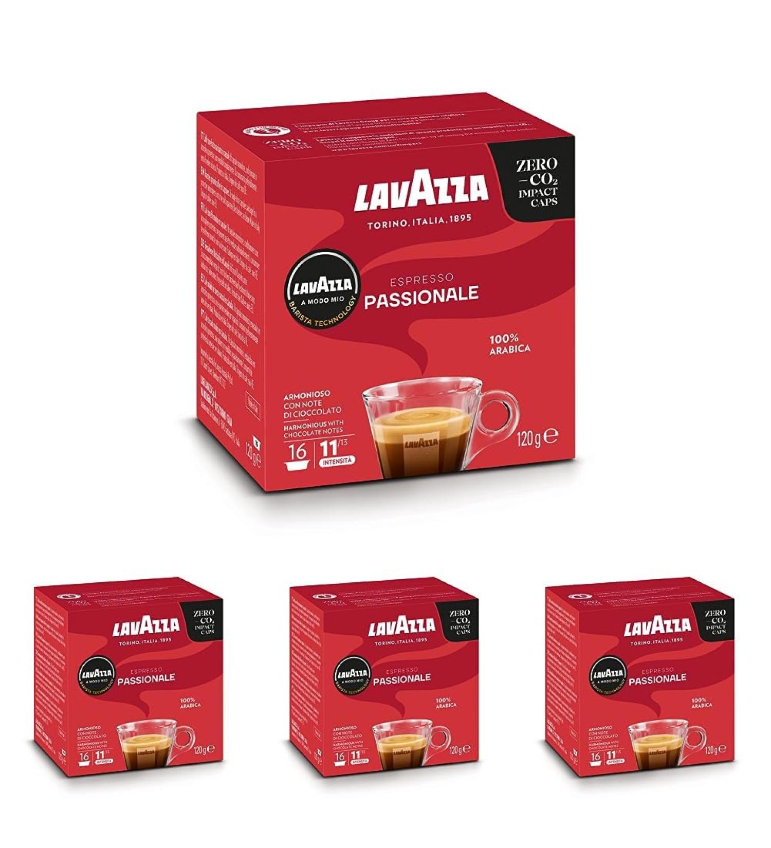 Buy Lavazza A Modo Mio Espresso Passional - 16 Capsules | 100% Arabica Caramel & Chocolate Notes Intensity 11/13 - Dark Roast | International Shipping - Buy Online on SooperMarket.com