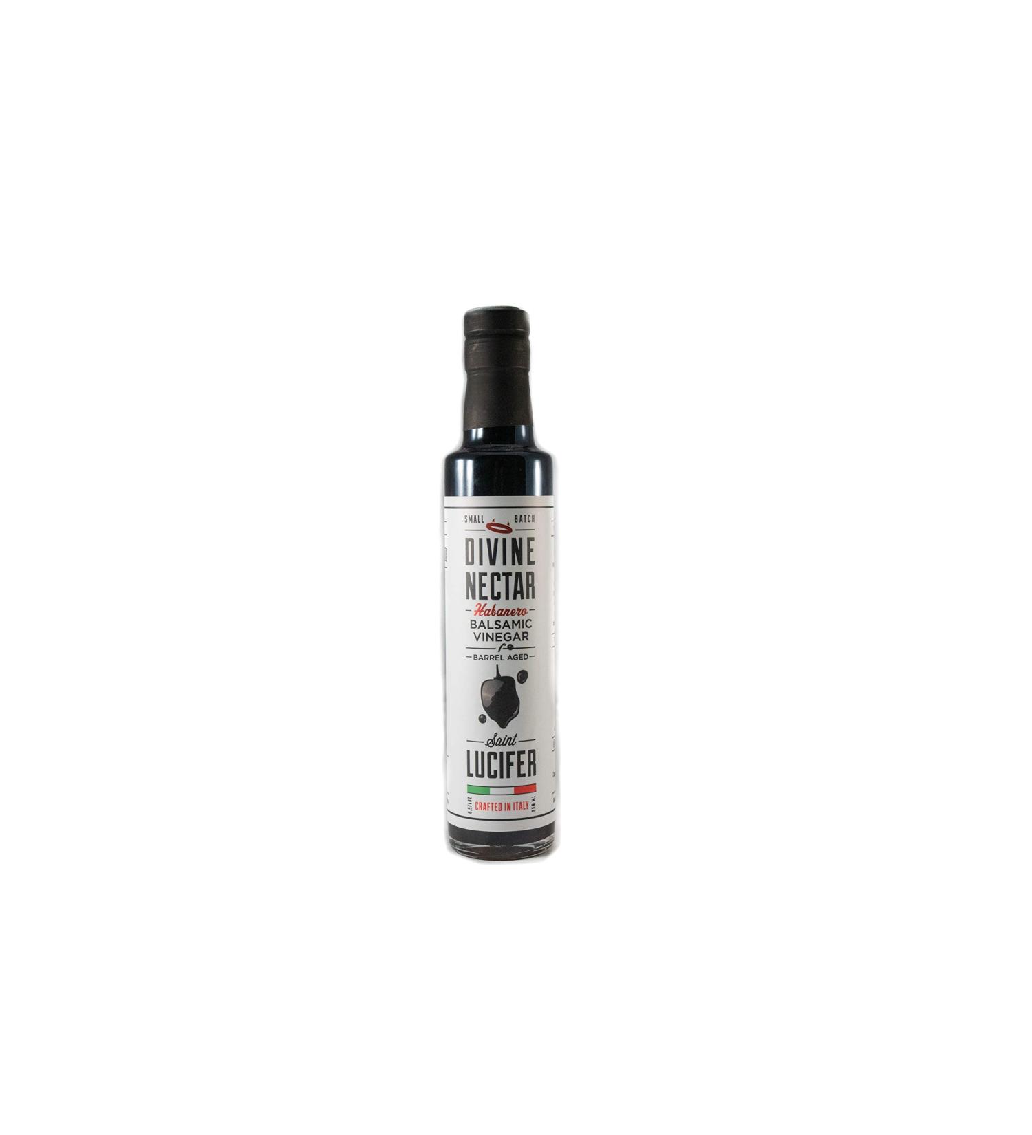 Saint Lucifer Divine Nectar - Habanero Infused Balsamic Vinegar 8.5oz | Gluten-Free, Sugar-Free, Vegan & Vegetarian - 250ML - Buy Online on SooperMarket.com