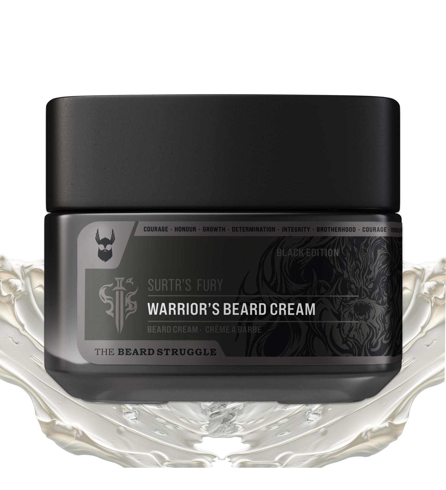 Beard Struggle Surtr's Fury Beard Cream - Moisturizer & Softener with Avocado & Jojoba Oils for Itch Relief | 50g Beard & Mustache Growth Cream - Buy Online on SooperMarket.com