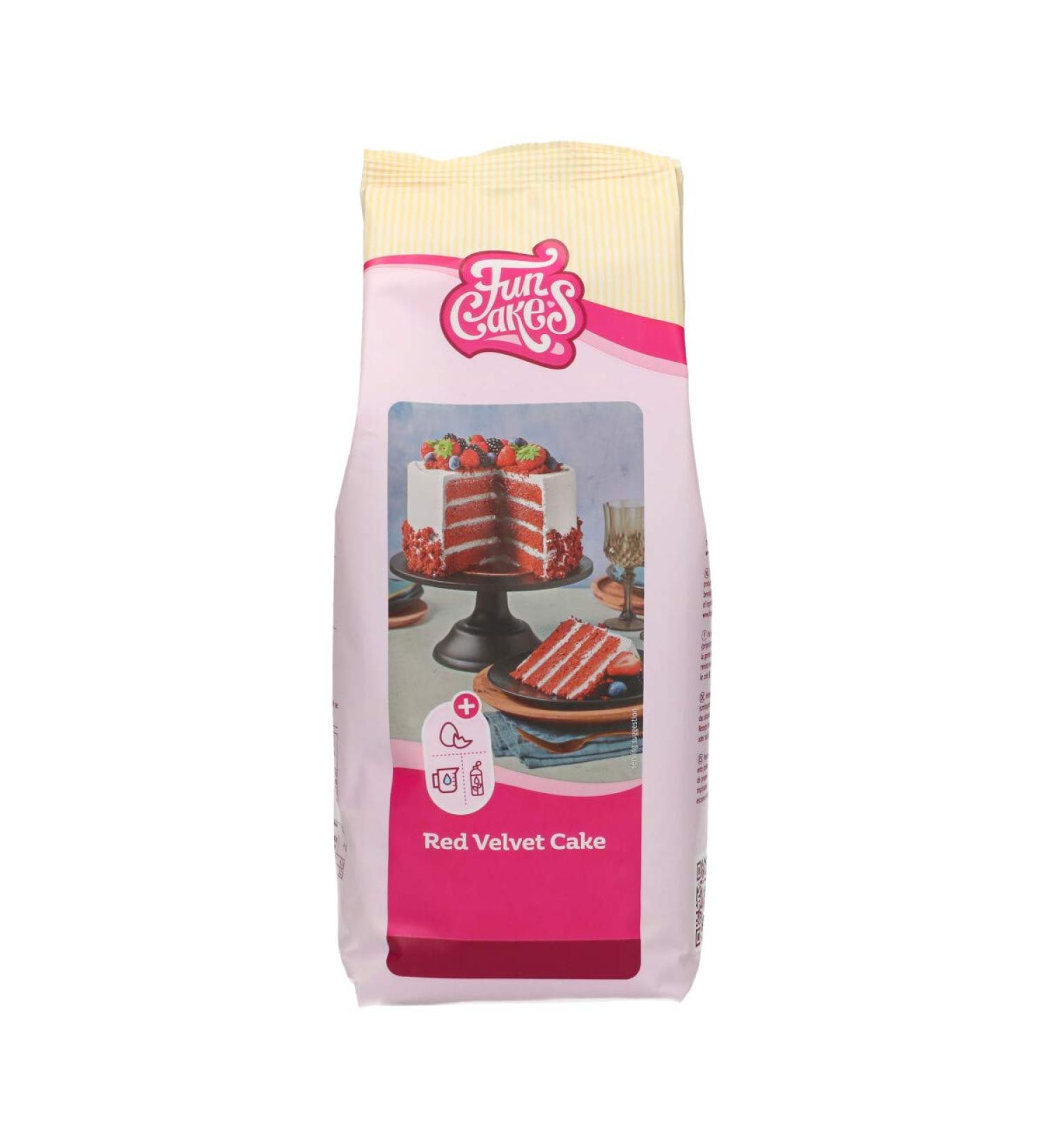 Funcakes Red Velvet Cake Mix - Easy Soft & Halal 1kg | Delicious Chocolate Flavor for International Shipping - Buy Online on SooperMarket.com