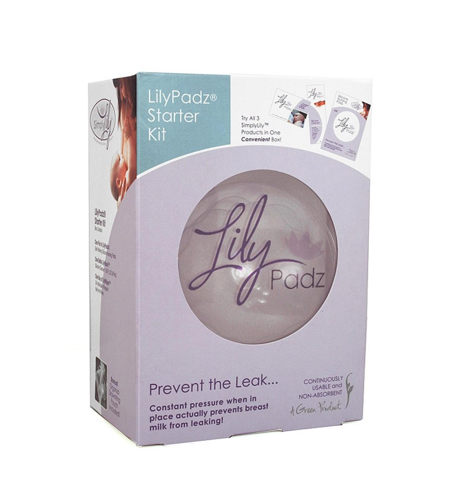 LilyPadz Reusable Silicone Nursing Pads Starter Kit Double Pair Regular Size